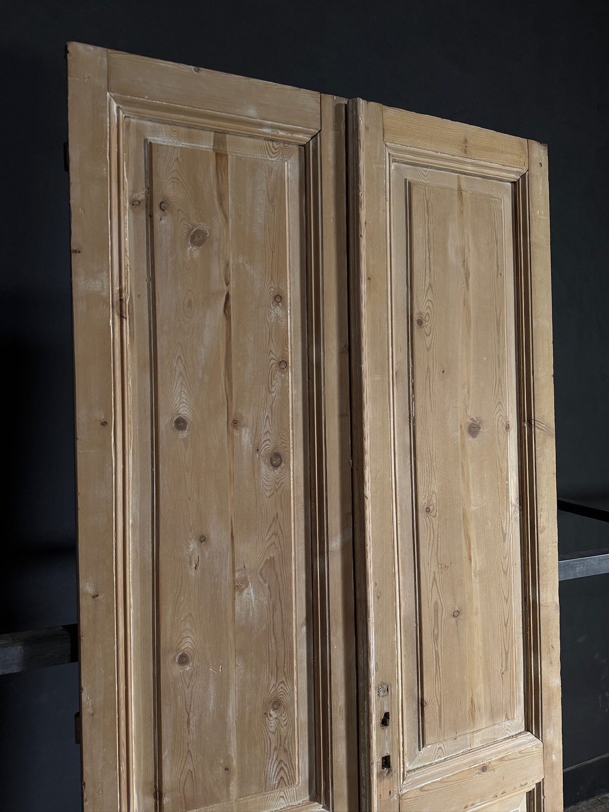 Antique 3 Panel Solid Double Doors - 43x100.5 - N596