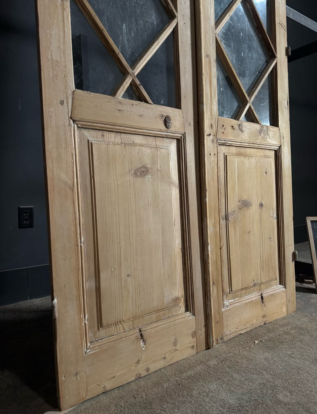 Antique Glass 5 Lite French Doors - 45x96.5 - N635