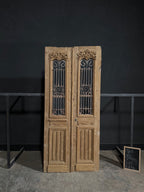 Antique Carved Iron French Doors - 42.5x95 - N278