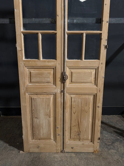 Antique Glass 5 Lite French Doors - 36x95 - N699