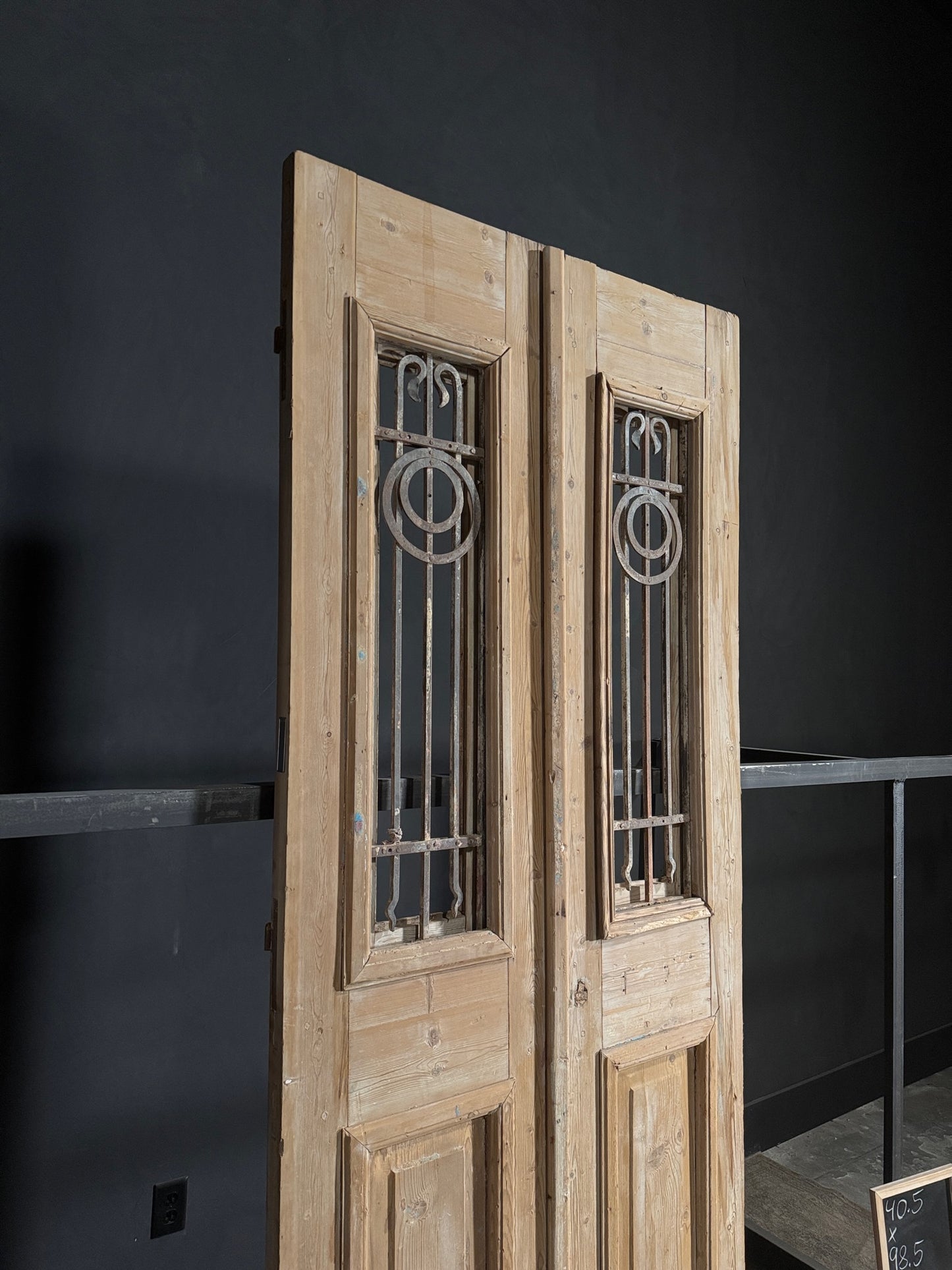 Antique Iron French Doors - 40.5x98.5 - N71