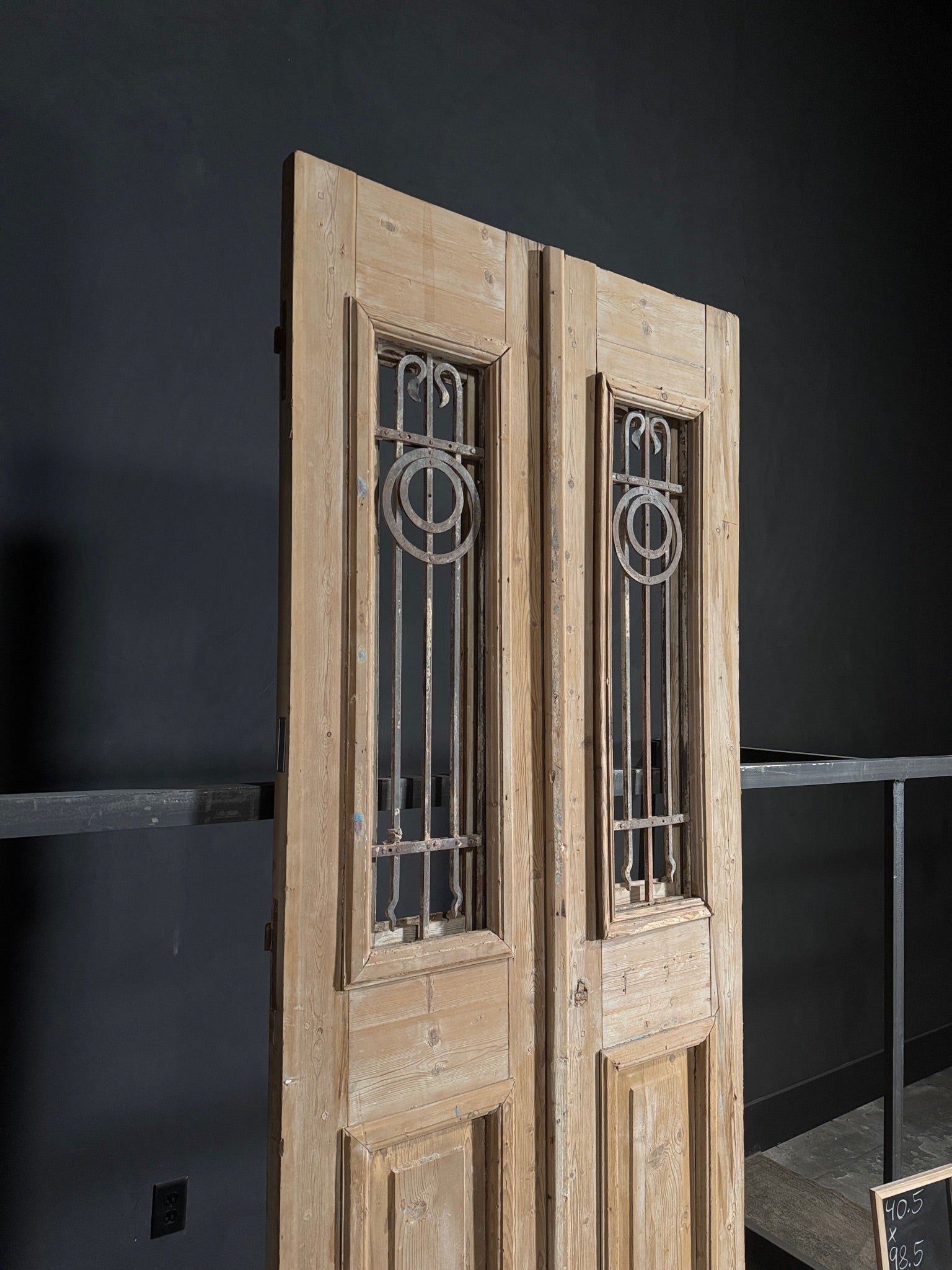 Antique Iron French Doors - 40.5x98.5 - N71