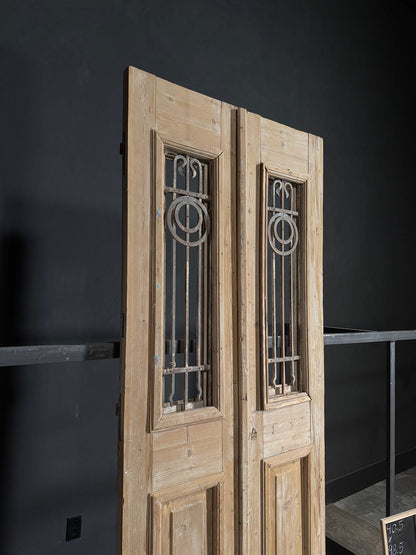 Antique Iron French Doors - 40.5x98.5 - N71
