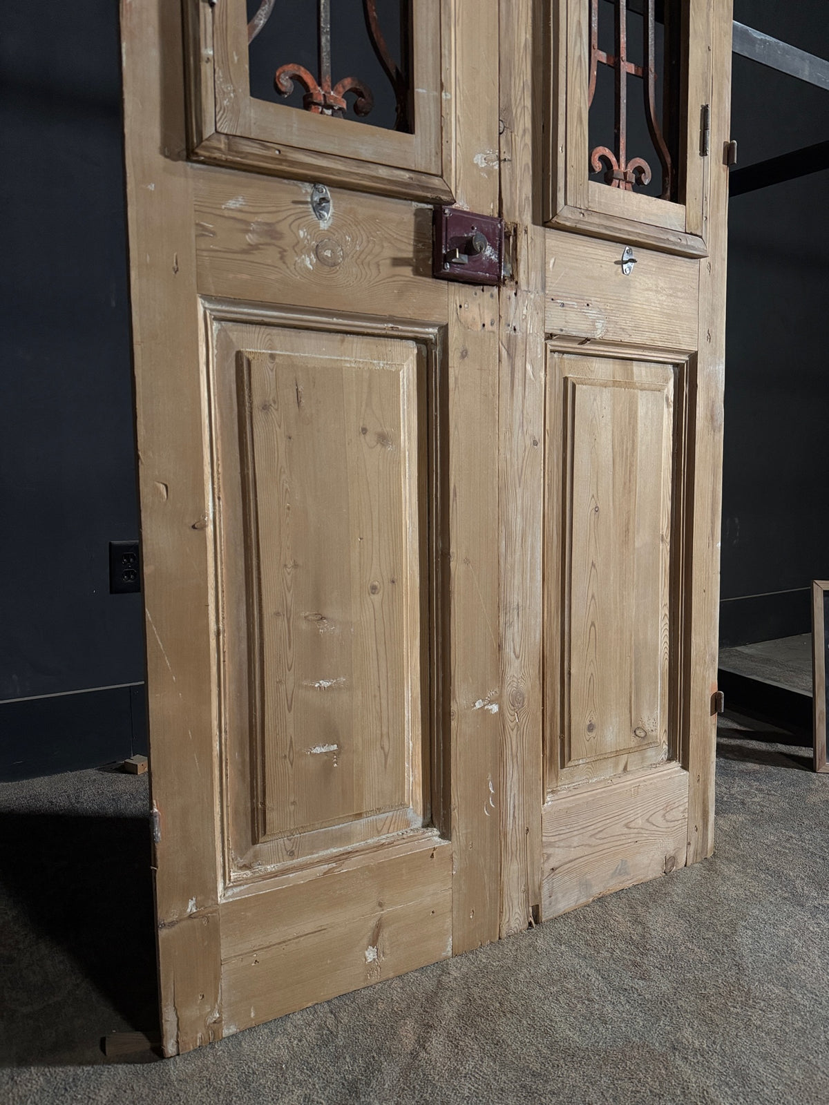 Antique Iron French Doors - 39.25x96.5 - N508