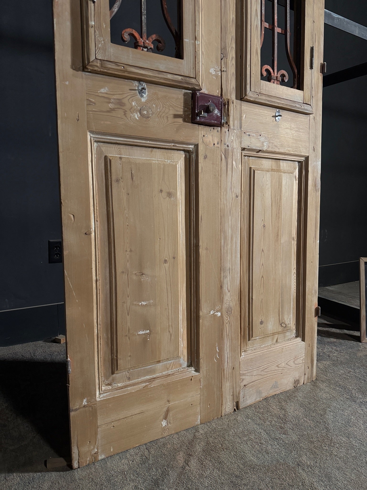 Antique Iron French Doors - 39.25x96.5 - N508