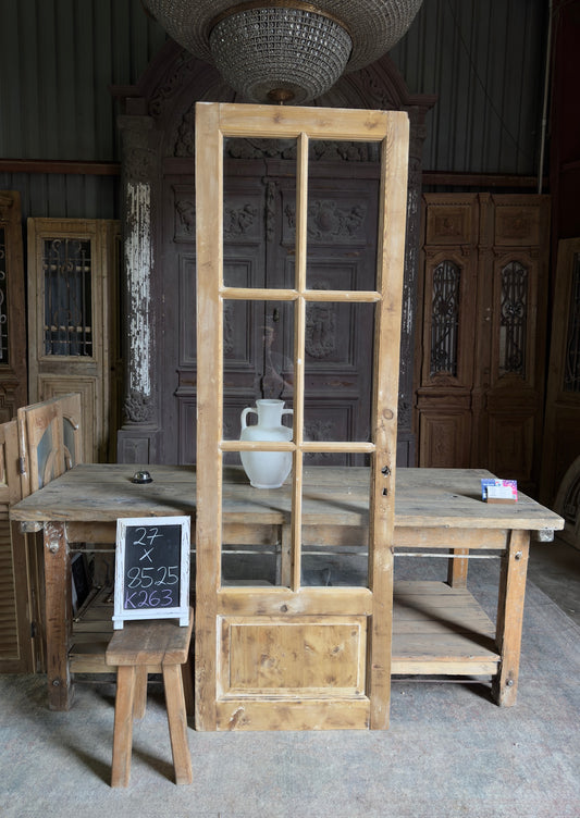 6 Lite Antique Glass Single Door - 27x85.25 K263