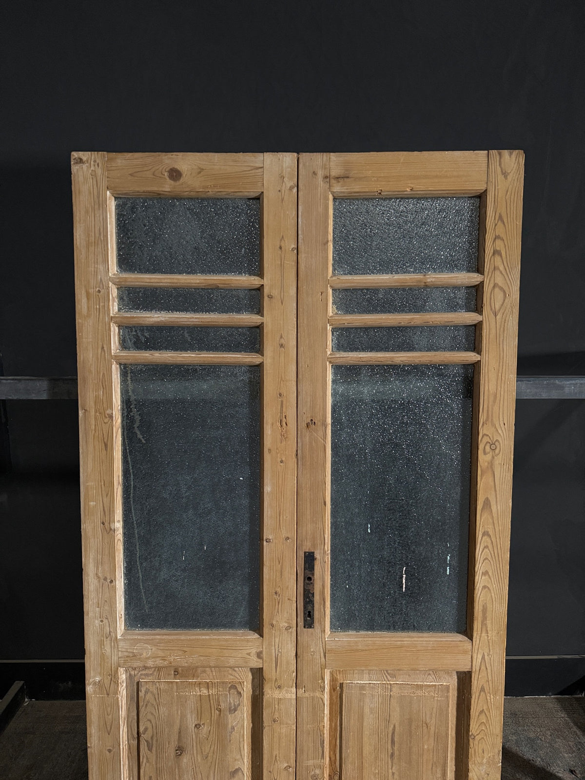 Antique Obscured Glass 3 Lite French Doors - 40.5x80 - N512