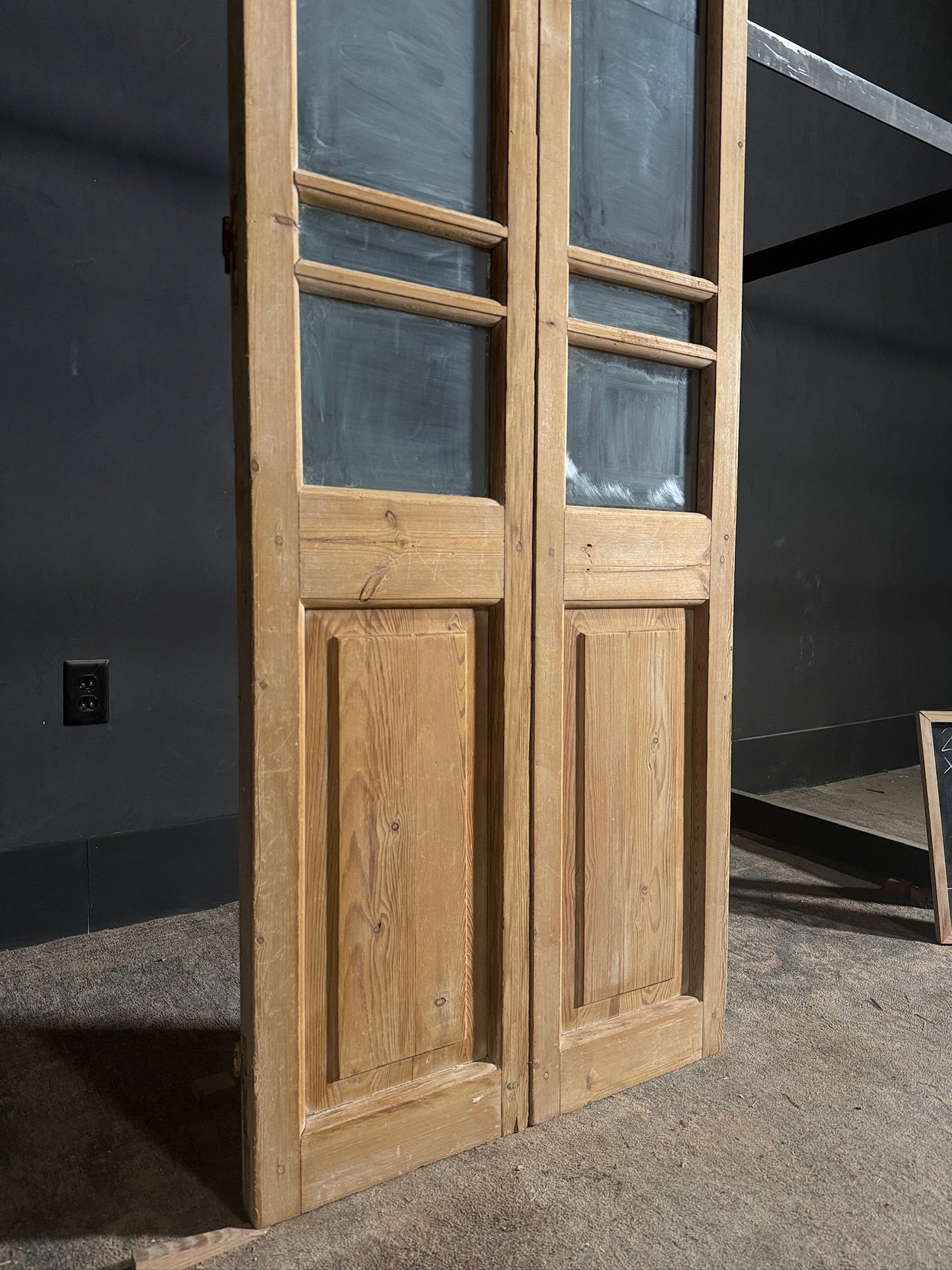 Antique Glass 4 Lite French Doors - 28.5x81 - N610