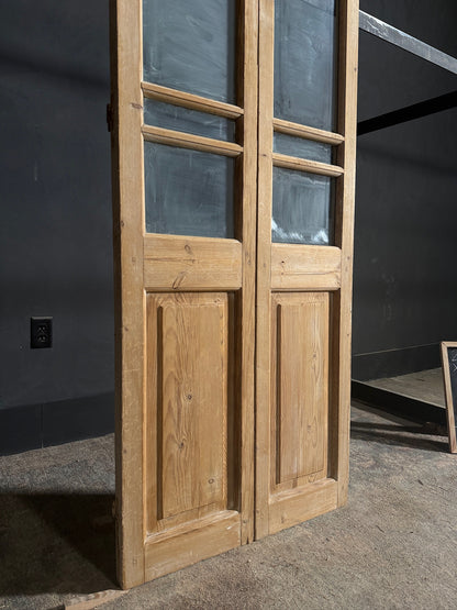 Antique Glass 4 Lite French Doors - 28.5x81 - N610