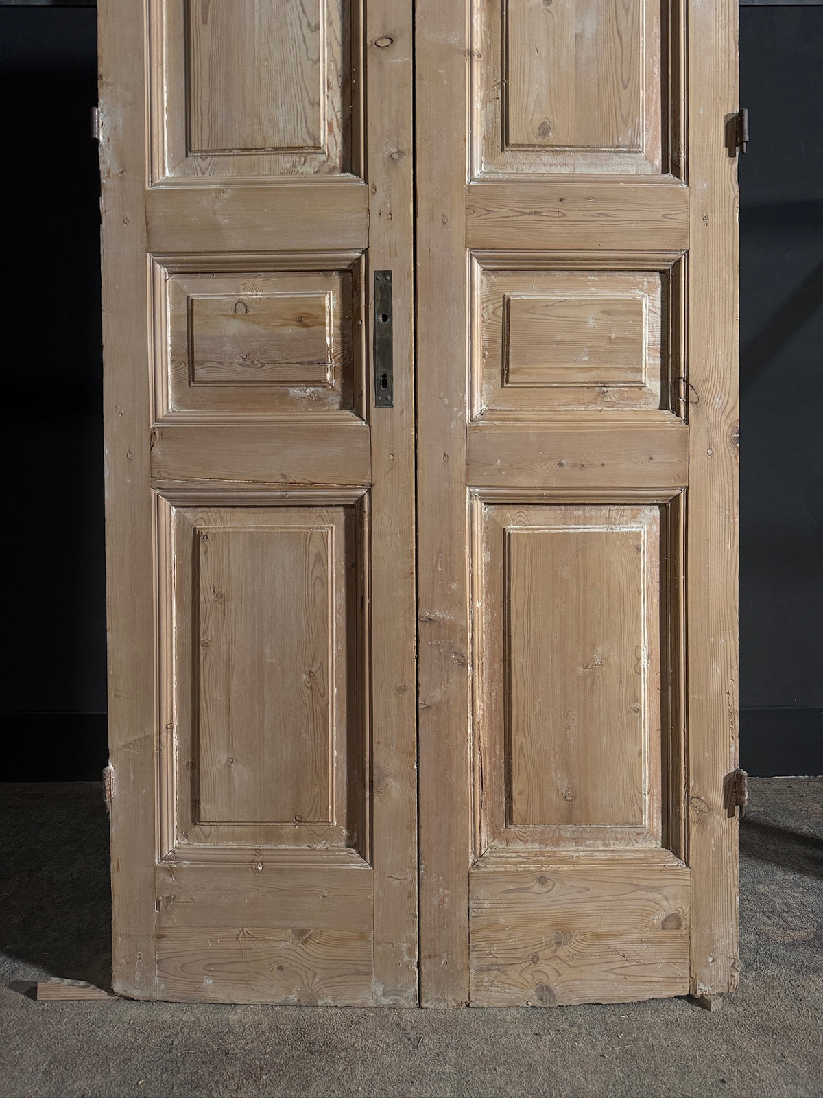 Antique 3 Panel Solid Double Doors - 36x94.25 - N609