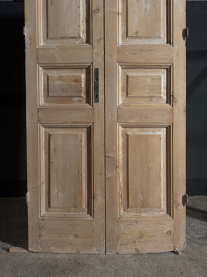 Antique 3 Panel Solid Double Doors - 36x94.25 - N609