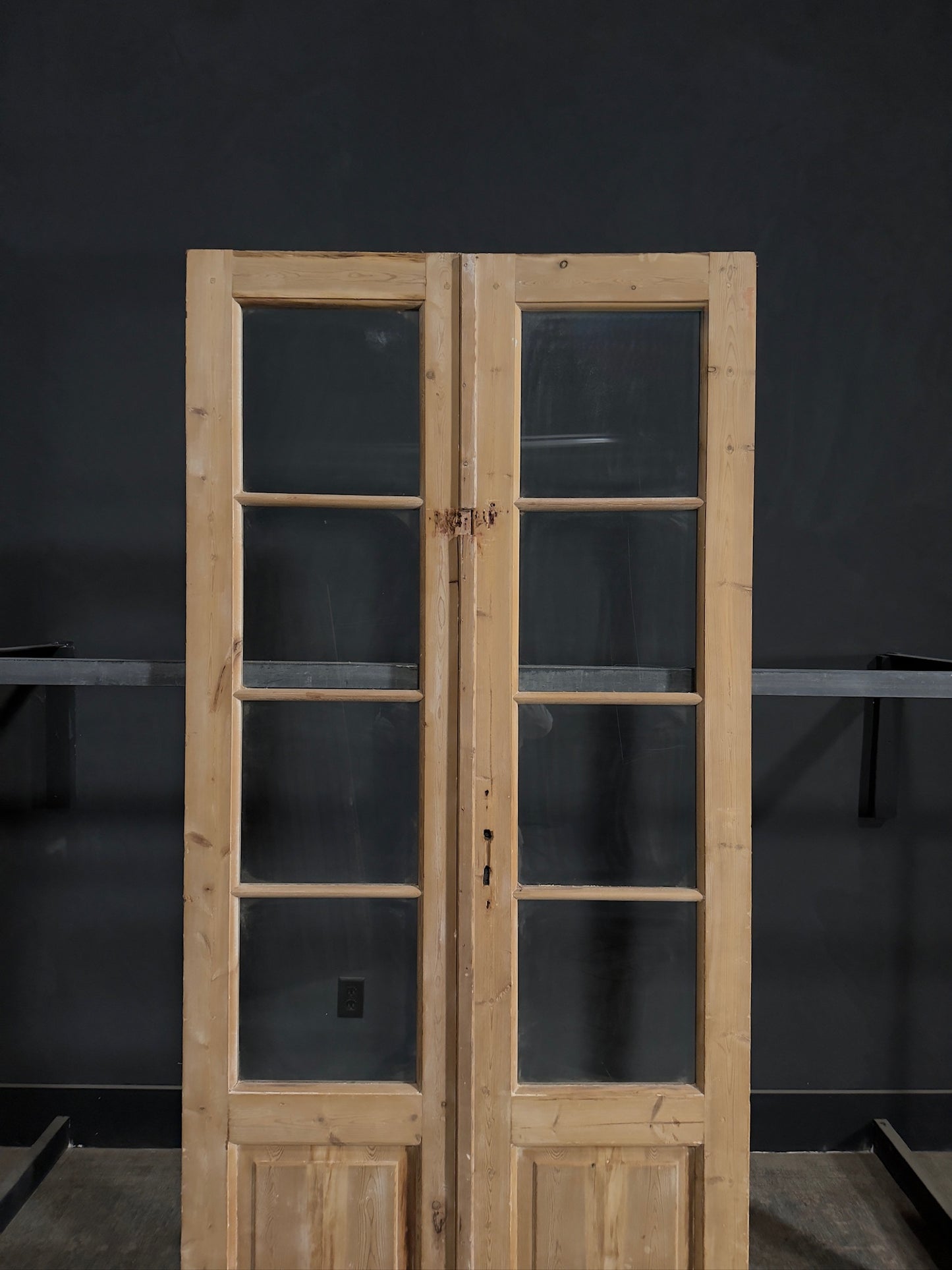 Antique Glass 4 Lite French Doors - 44x92 - N312