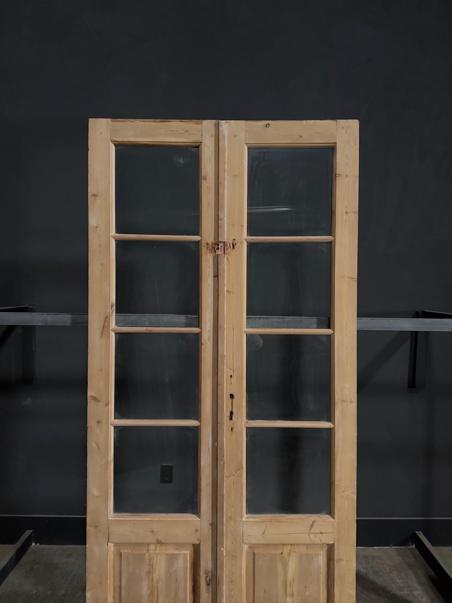 Antique Glass 4 Lite French Doors - 44x92 - N312