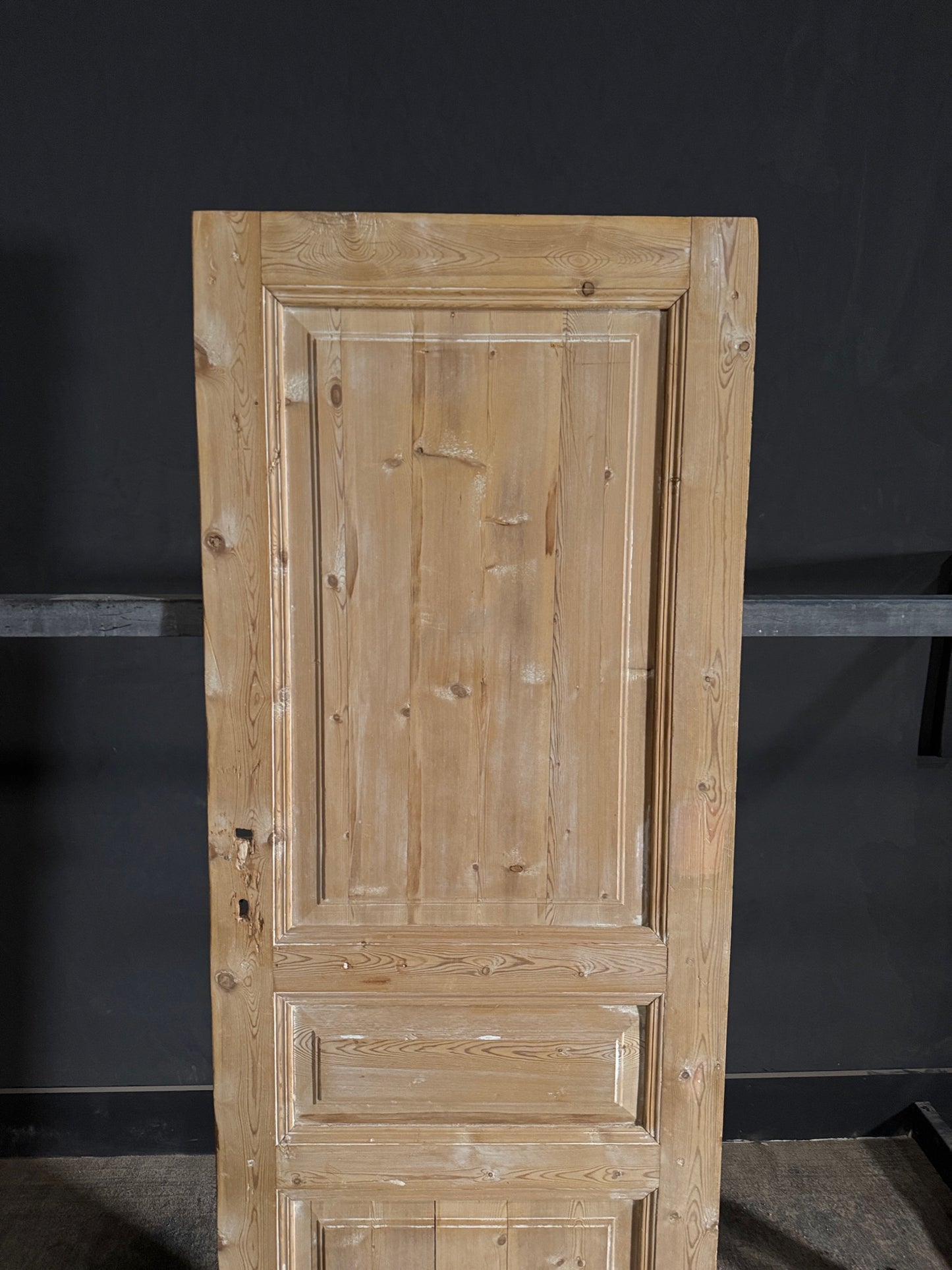 Antique 3 Panel Solid Single Door - 27.5x78.5 - N503