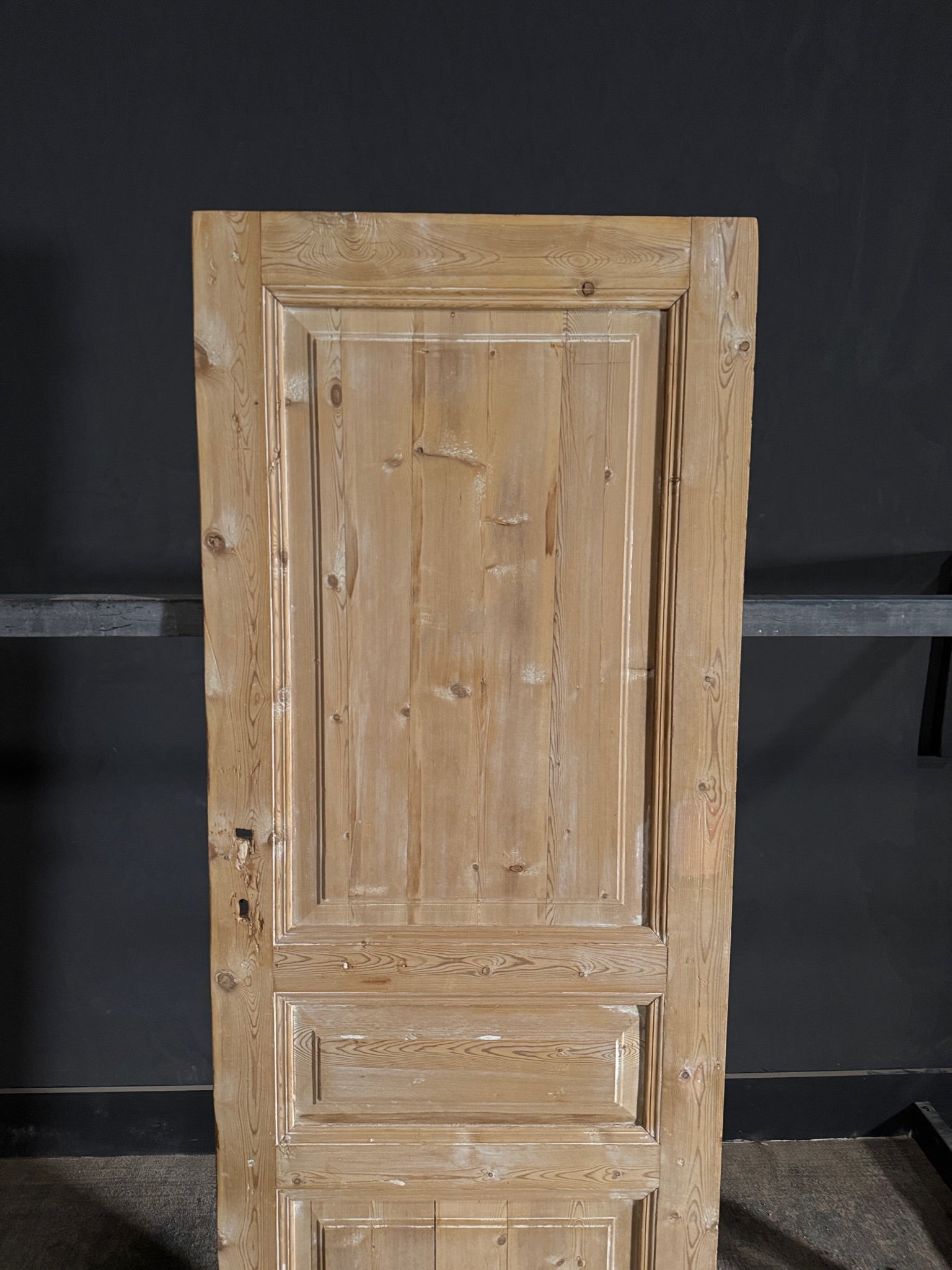 Antique 3 Panel Solid Single Door - 27.5x78.5 - N503