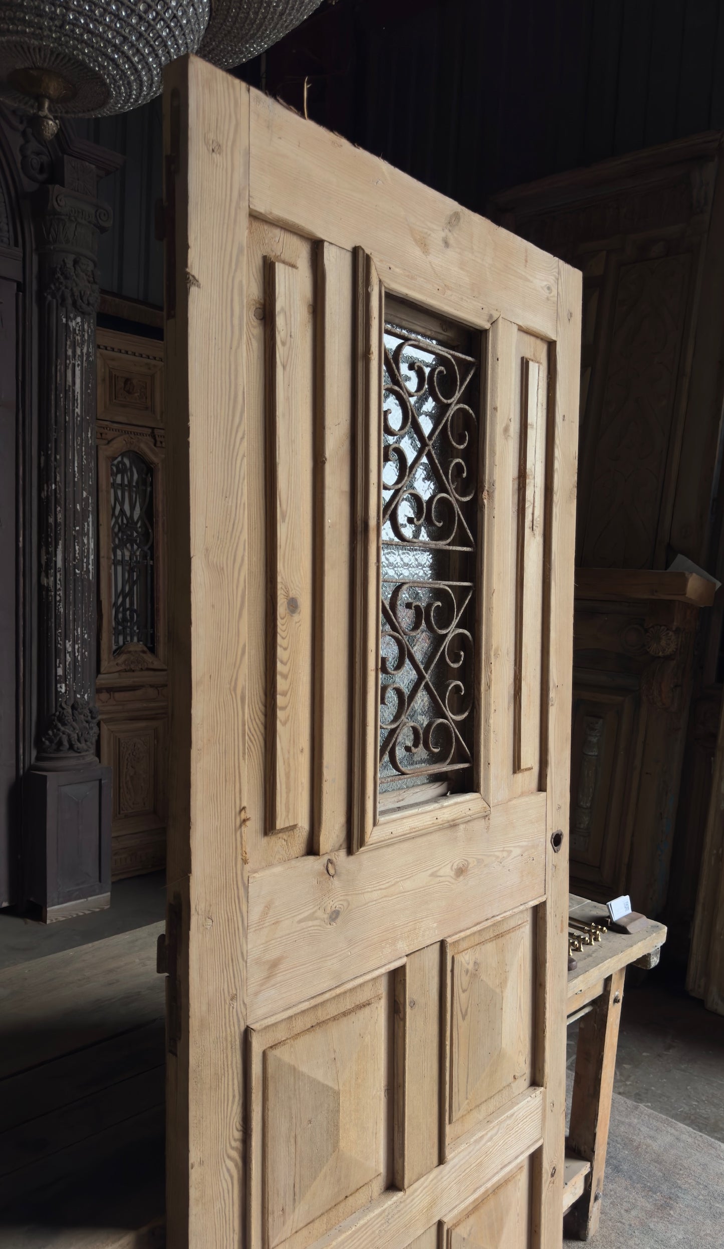 19th Century Single Antique Iron Door - 36x86 - L199