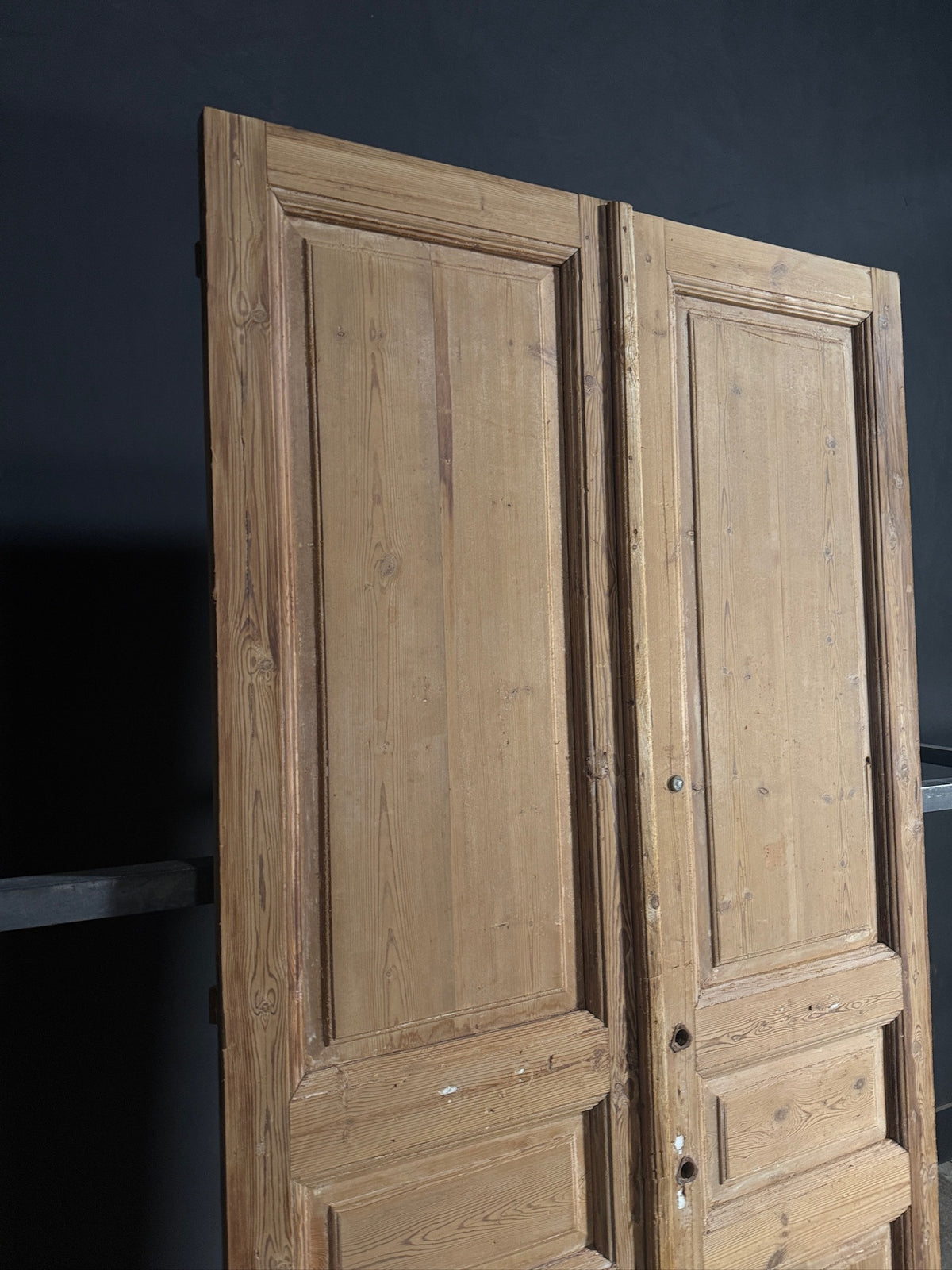 Antique 3 Panel Solid Double Doors - 51x98.5 - N665