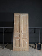 Antique 3 Panel Solid Double Doors - 39.5x97 - N579