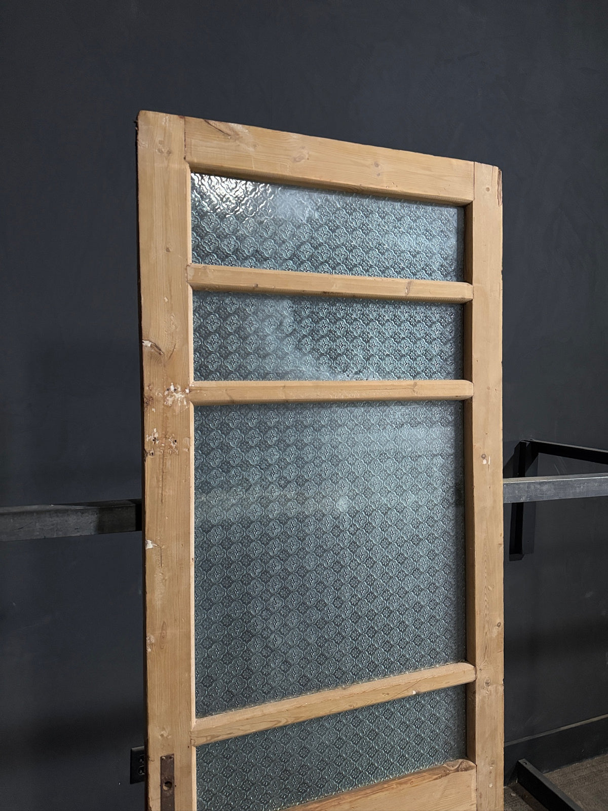 Antique Obscured Glass 4 Lite Single Door - 31.25x88 - N677