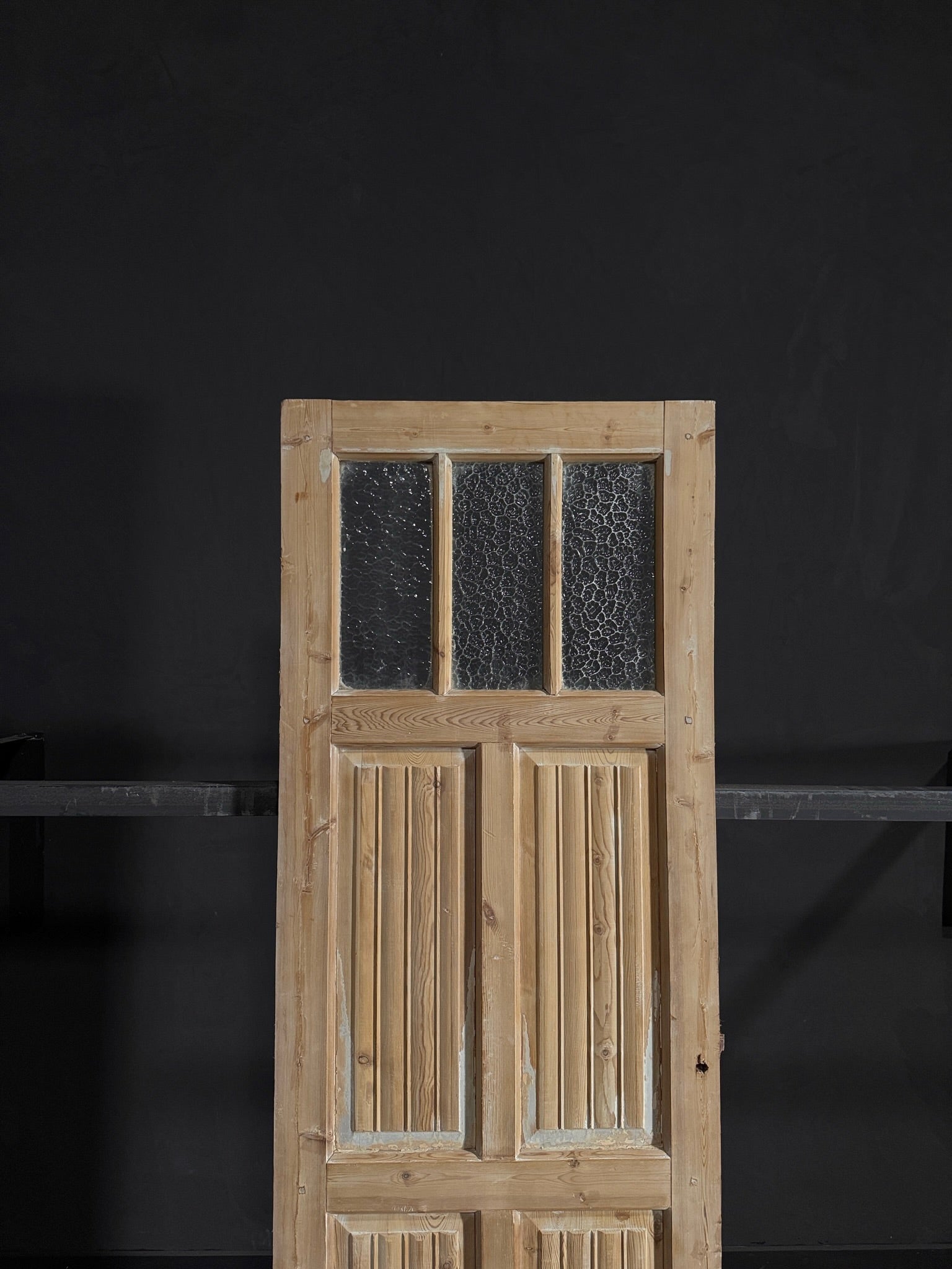 Antique Fluted 3 Lite Single Door - 28x85.25 - N53
