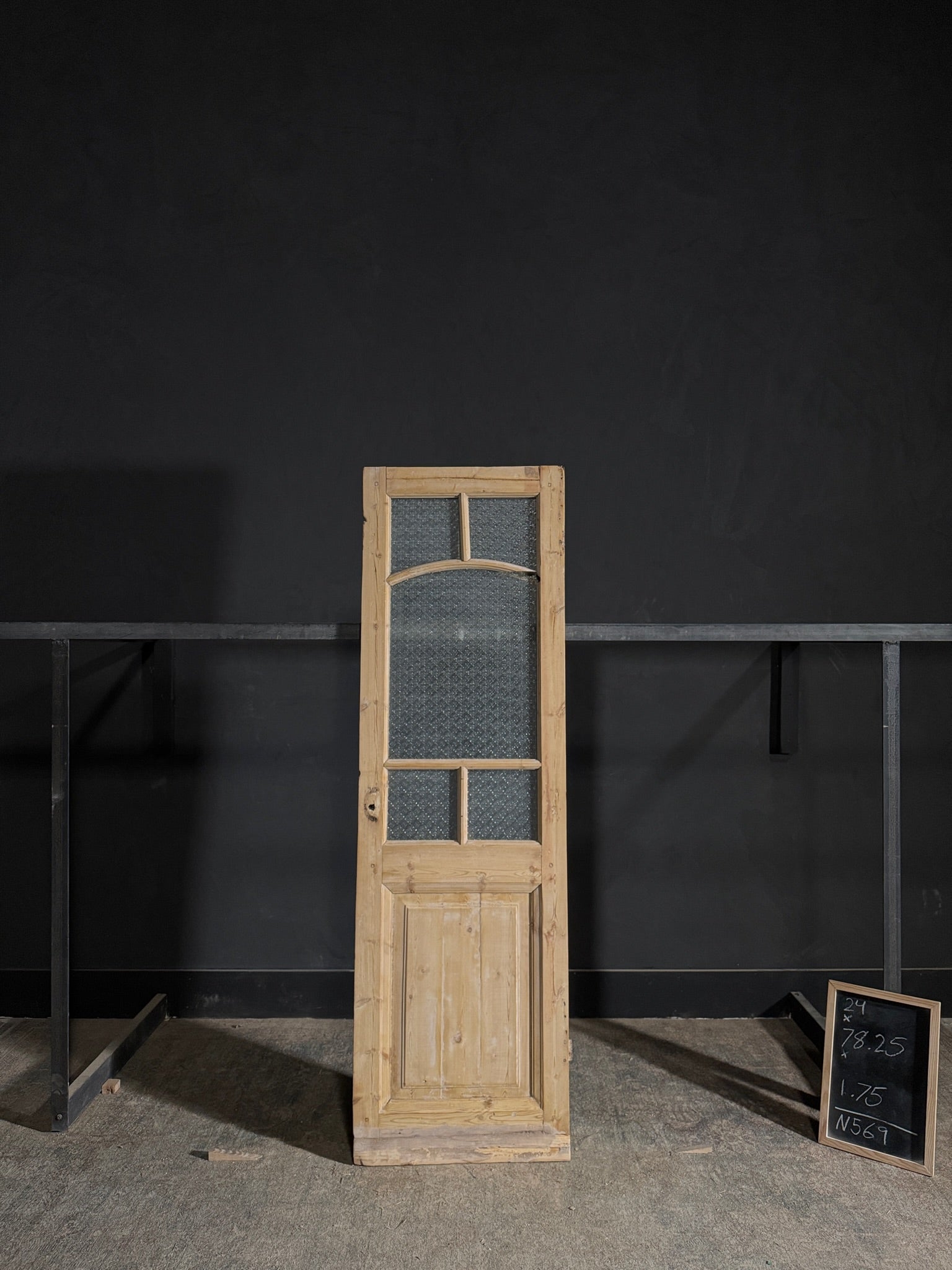 Antique Obscured Glass 5 Lite Single Door - 24x78.25 - N569