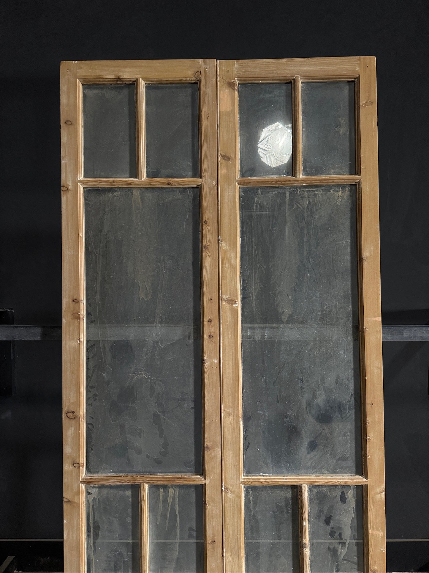 Antique Glass 4 Lite French Doors - 43x96 - N474