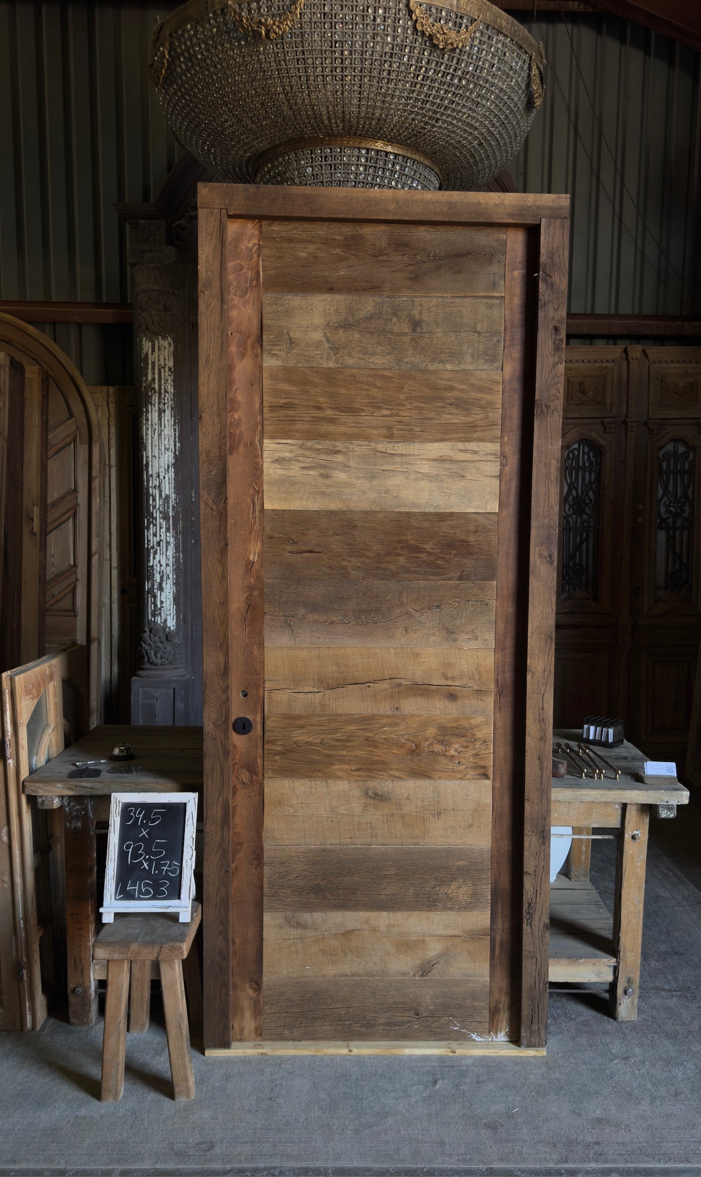 French Oak Plank Single Door - 34.5x93.5 - L453