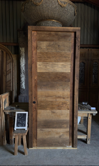 French Oak Plank Single Door - 34.5x93.5 - L453