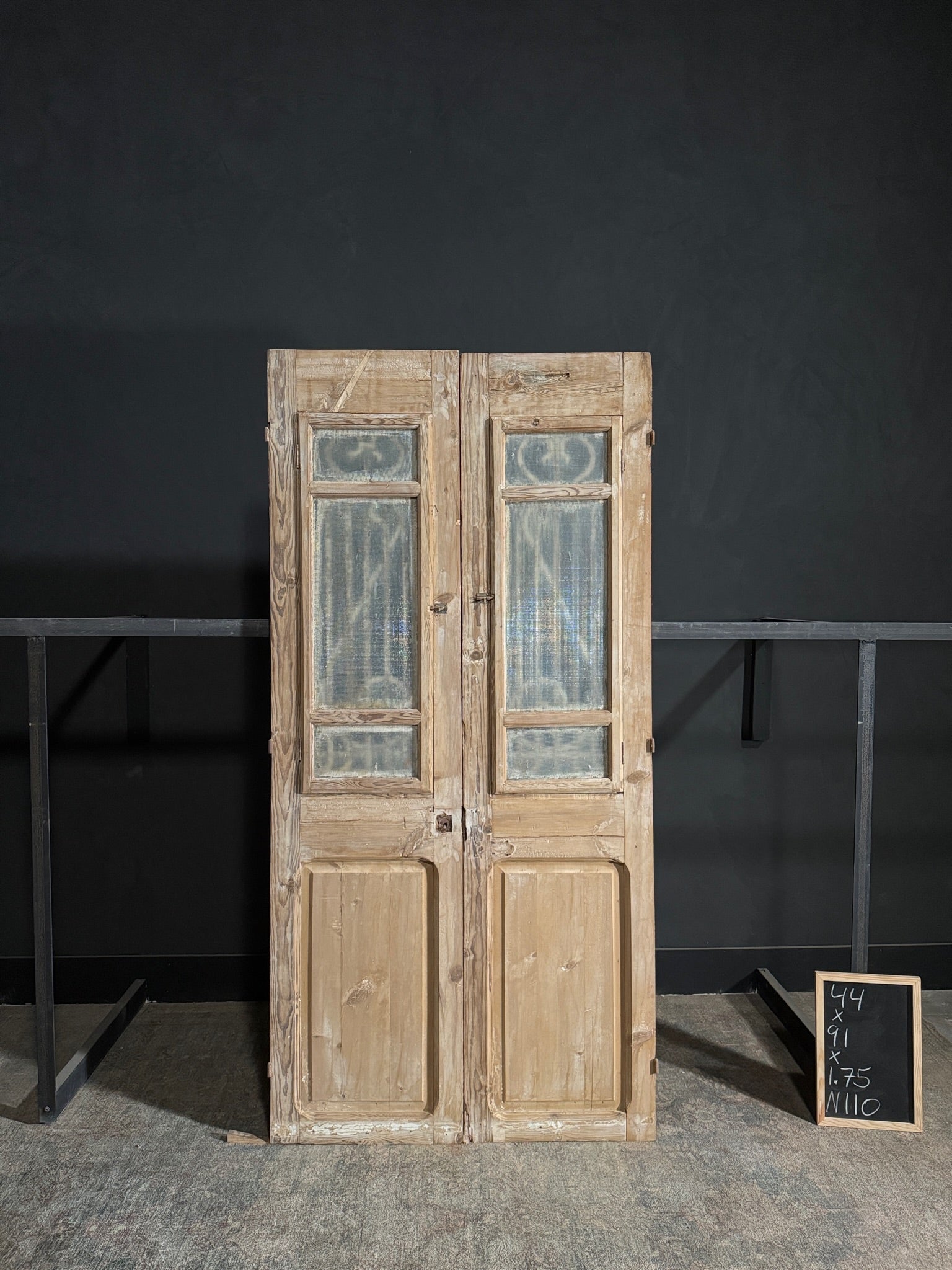 Antique Iron French Doors - 44x91 - N110