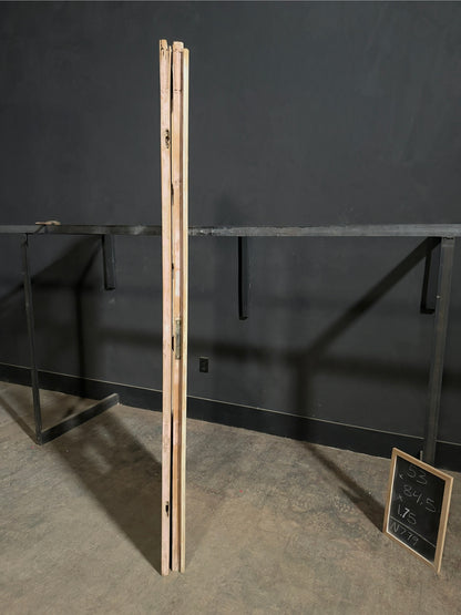 Antique Raised Panel Glass French Doors - 53x84.5 - N779