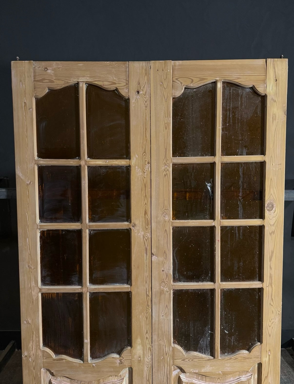 Antique Obscured Glass 8 Lite French Doors - 53x84.5 - N633