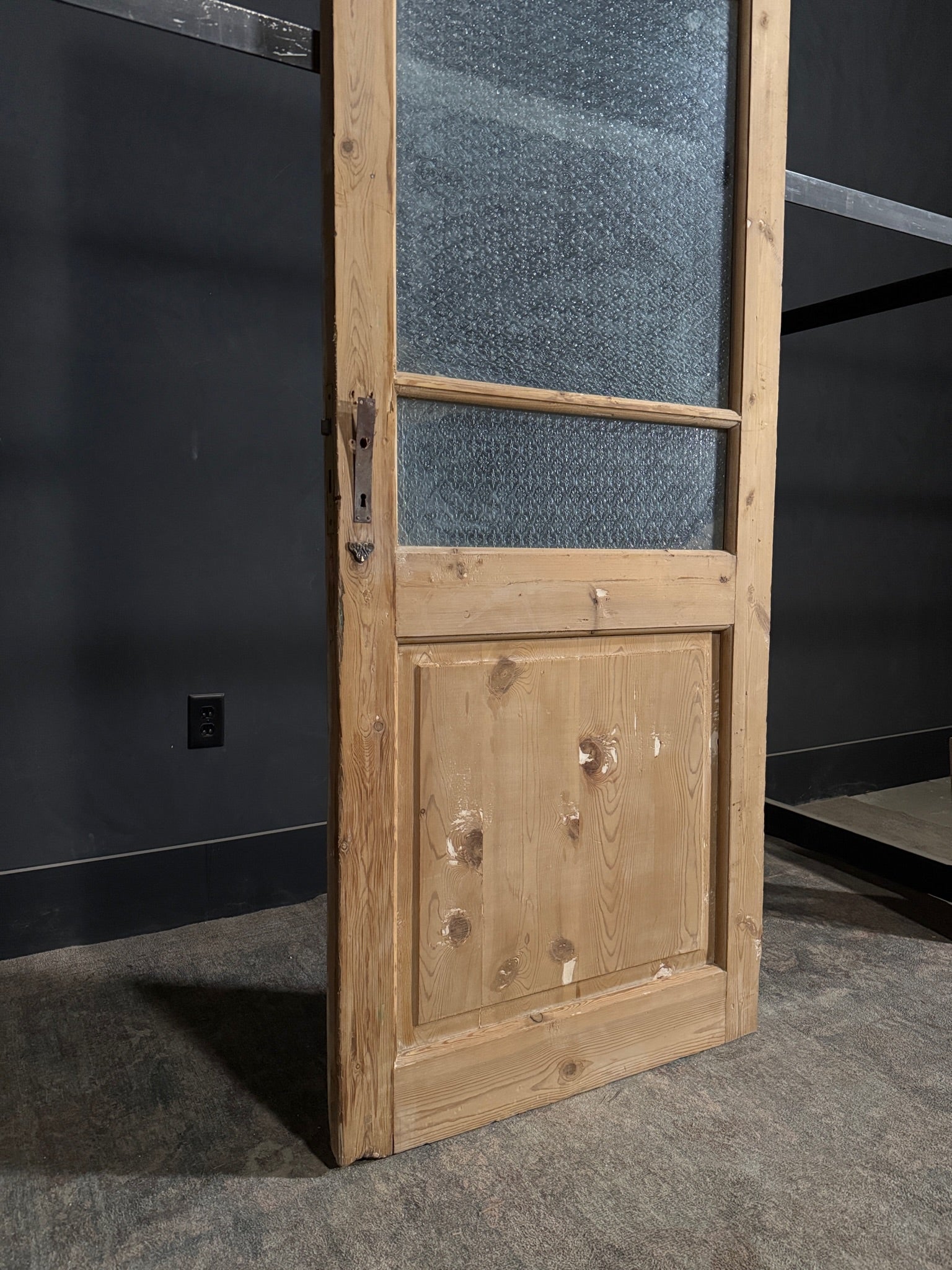Antique Obscured Glass 4 Lite Single Door - 31.25x86.5 - N380