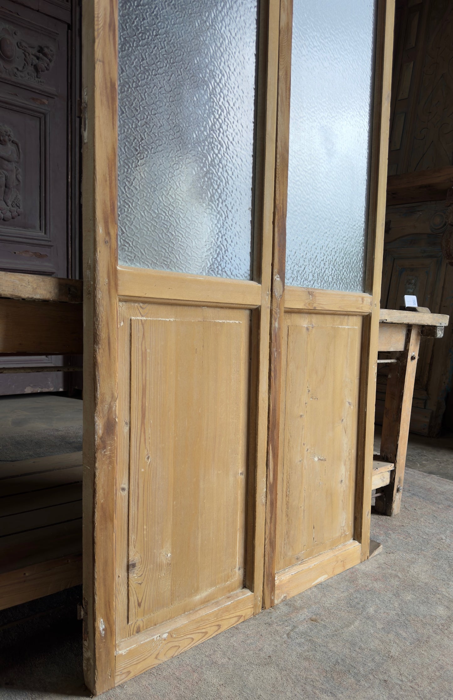 6 Lite European Antique Glass French Doors - 36.5x86 K465