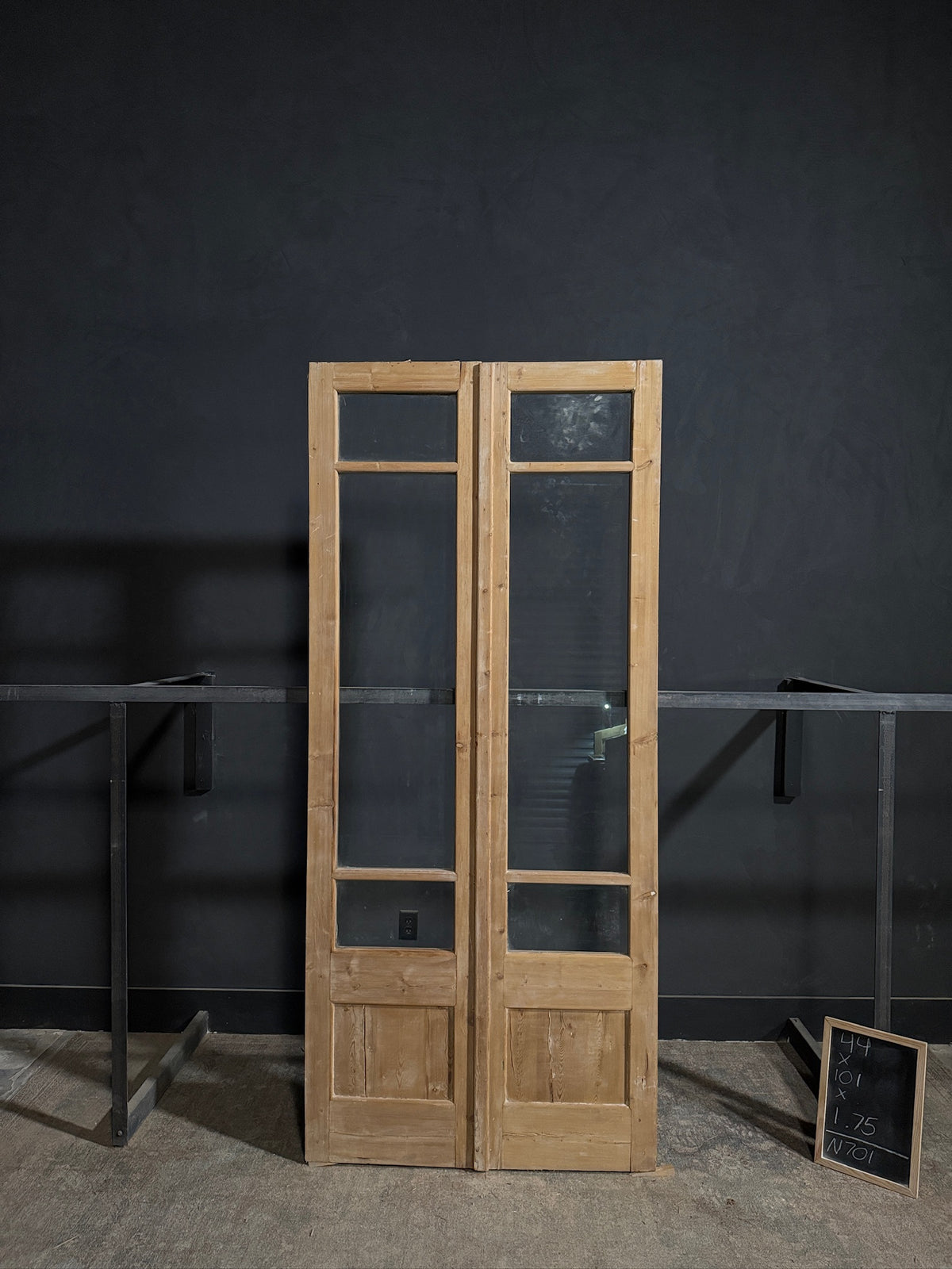 Antique Glass 2 Lite French Doors - 44x101 - N701