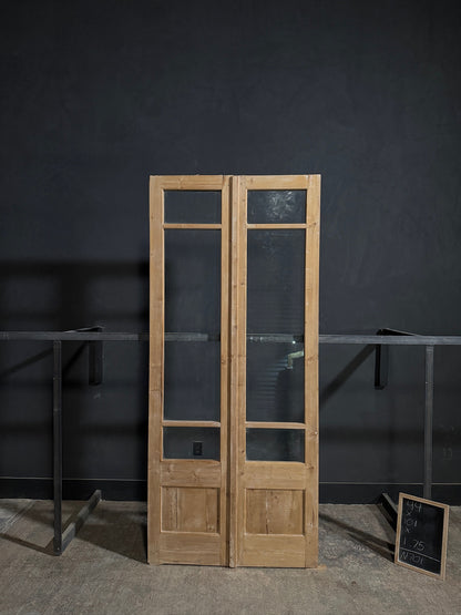 Antique Glass 2 Lite French Doors - 44x101 - N701