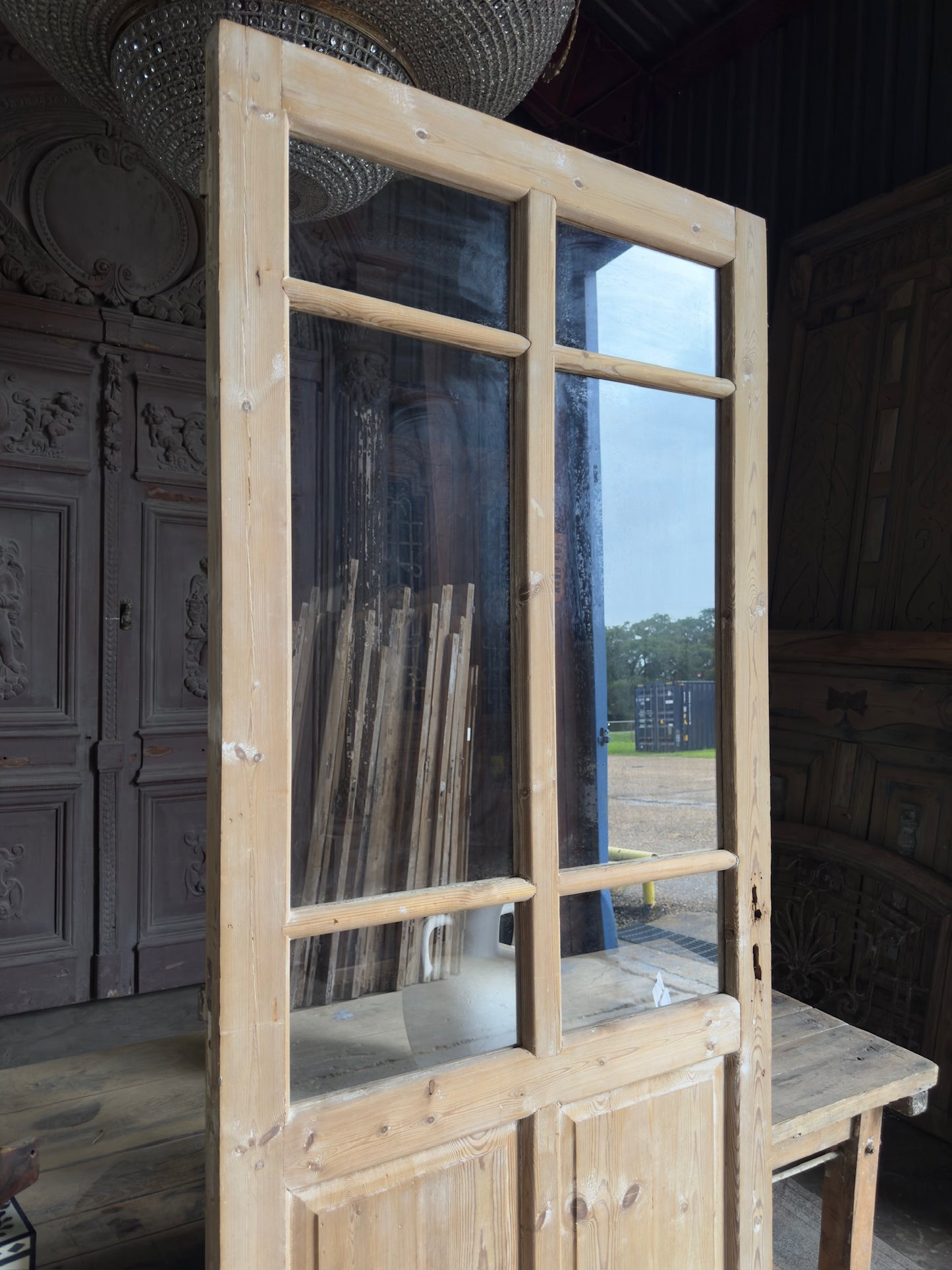 6 Lite Antique Glass Single Door - 36.5x91.75 K109