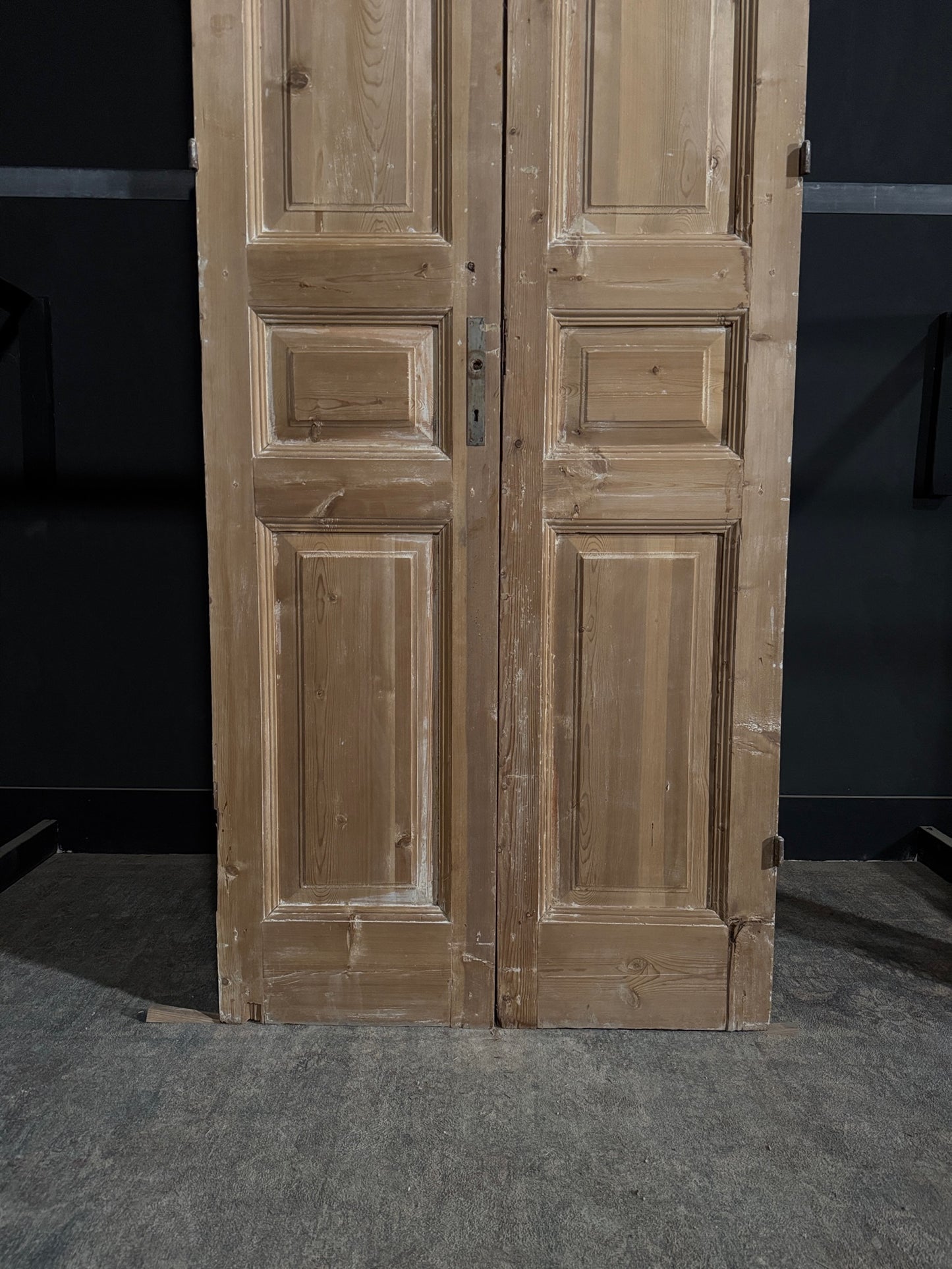 Antique 3 Panel Solid Double Doors - 40x101.5 - N340