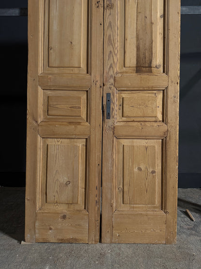 Antique 3 Panel Solid Double Doors - 37.75x87.75 - N623
