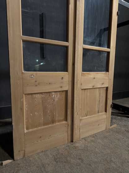Antique Glass 2 Lite French Doors - 44x101 - N701