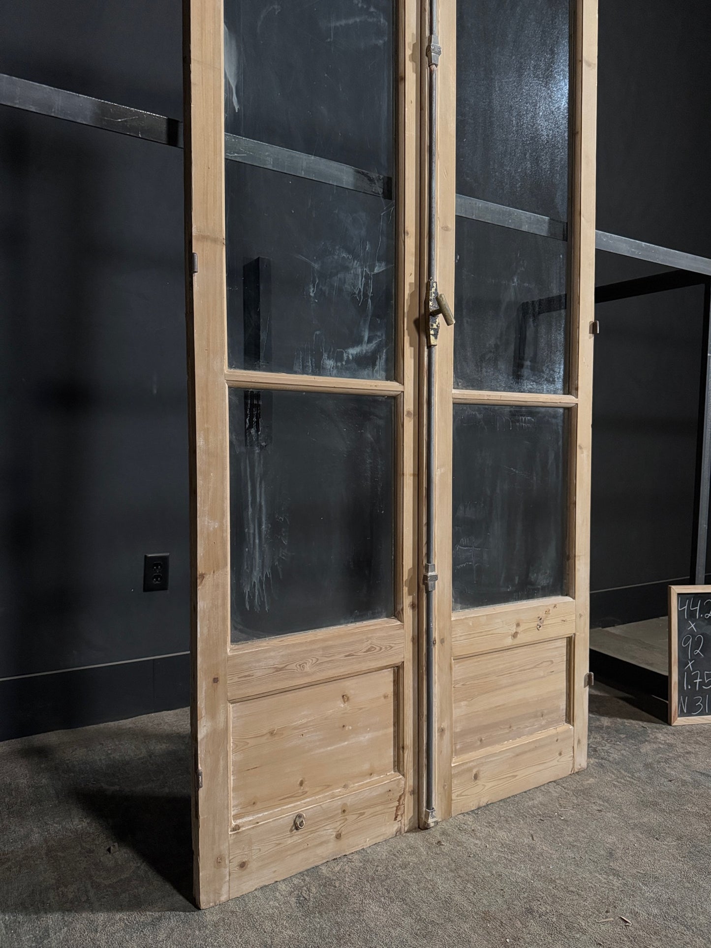 Antique Solid Double Doors - 44.25x92 - N315