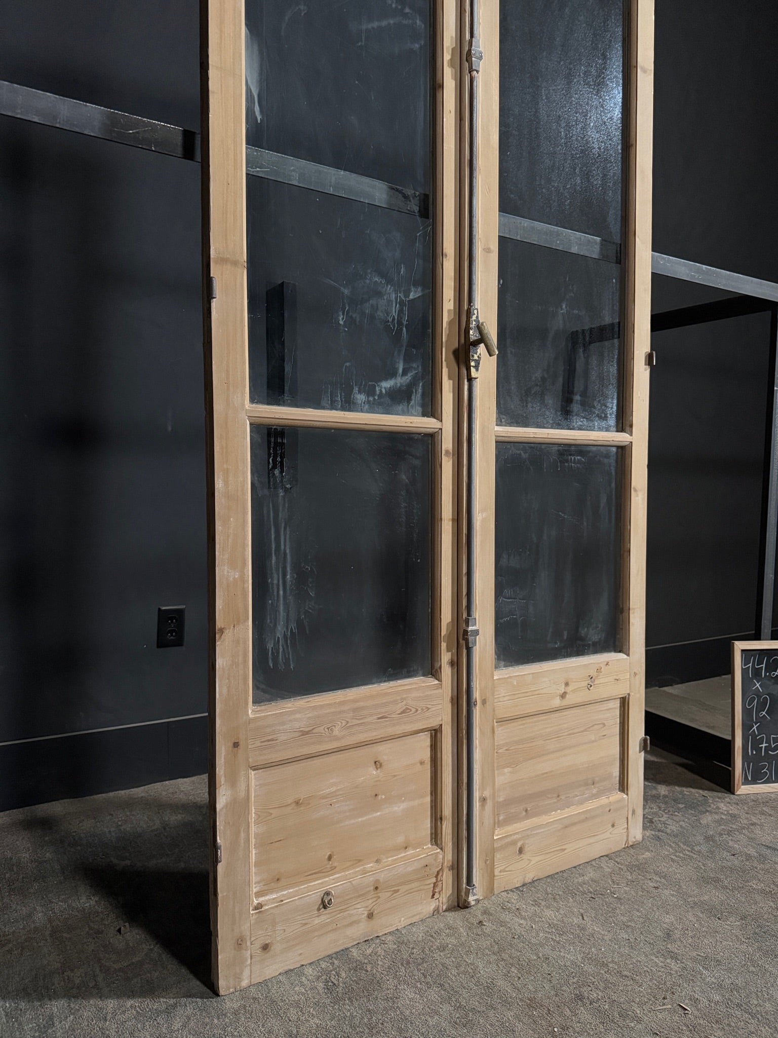 Antique Solid Double Doors - 44.25x92 - N315