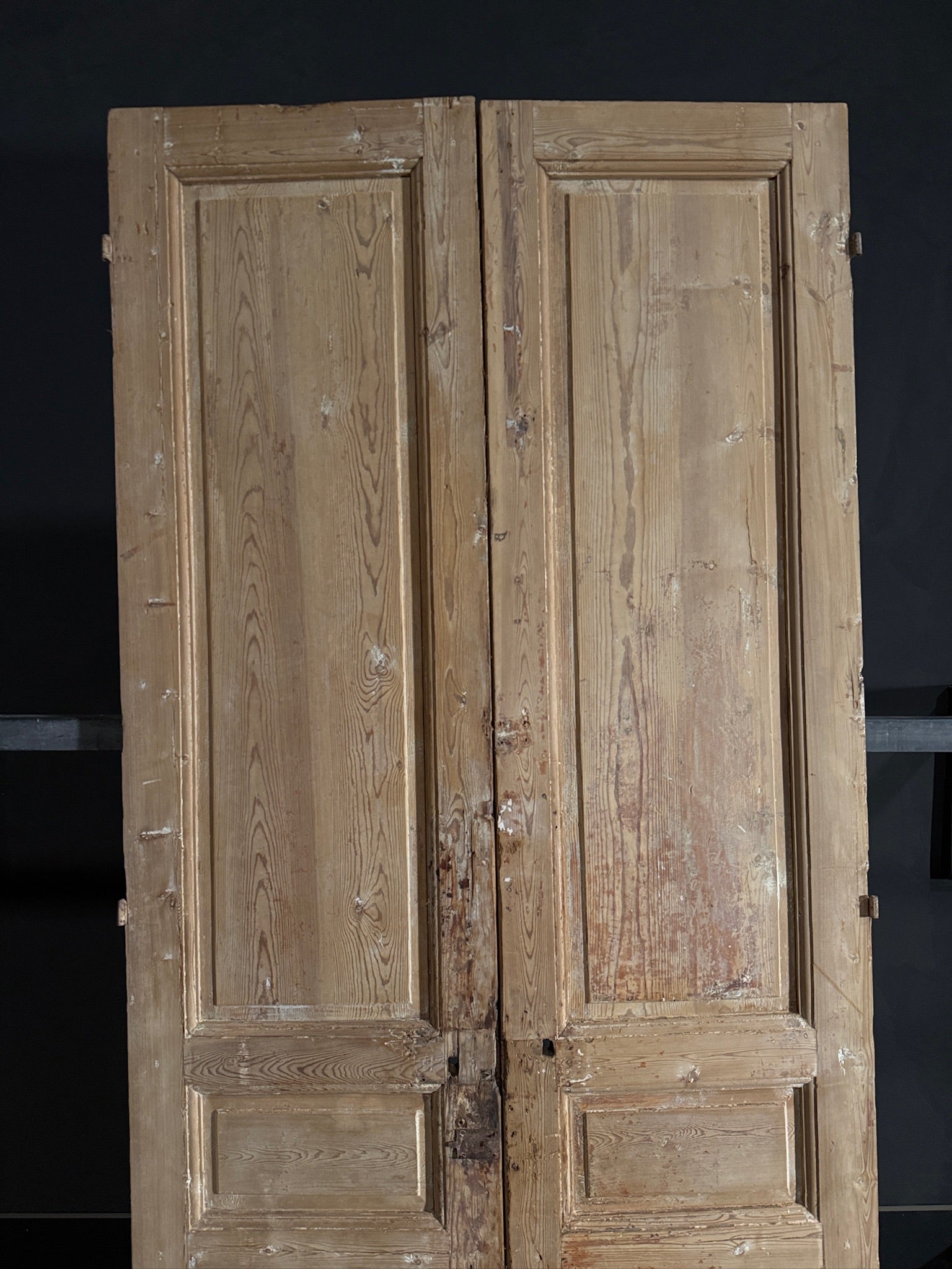 Antique 3 Panel Solid Double Doors - 43.75x96.25 - N421