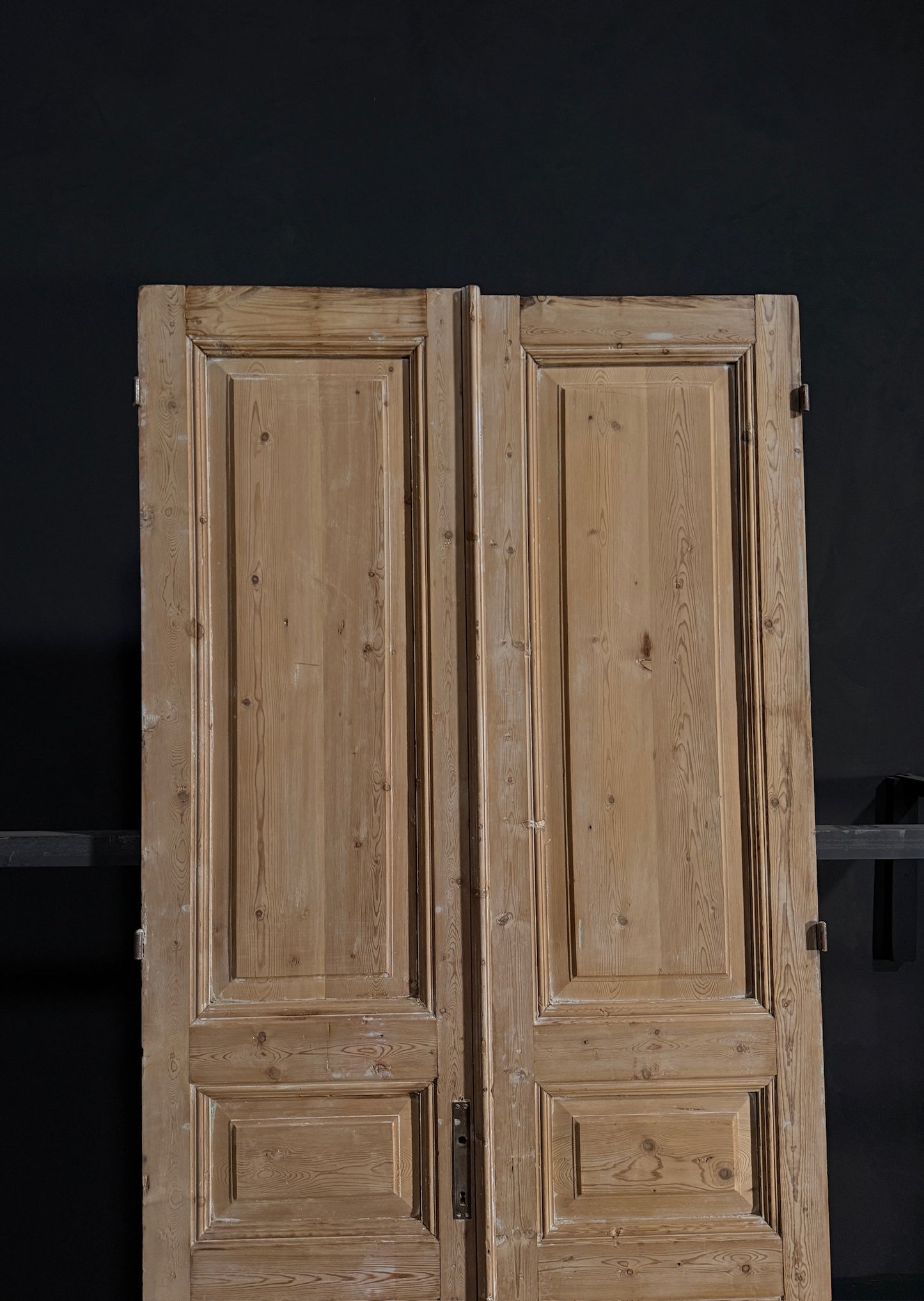 Antique Iron 3 Panel Double Doors - 50x95 - N07