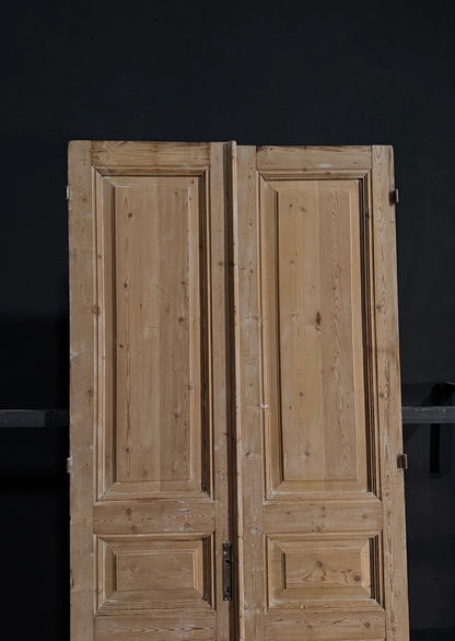 Antique Iron 3 Panel Double Doors - 50x95 - N07
