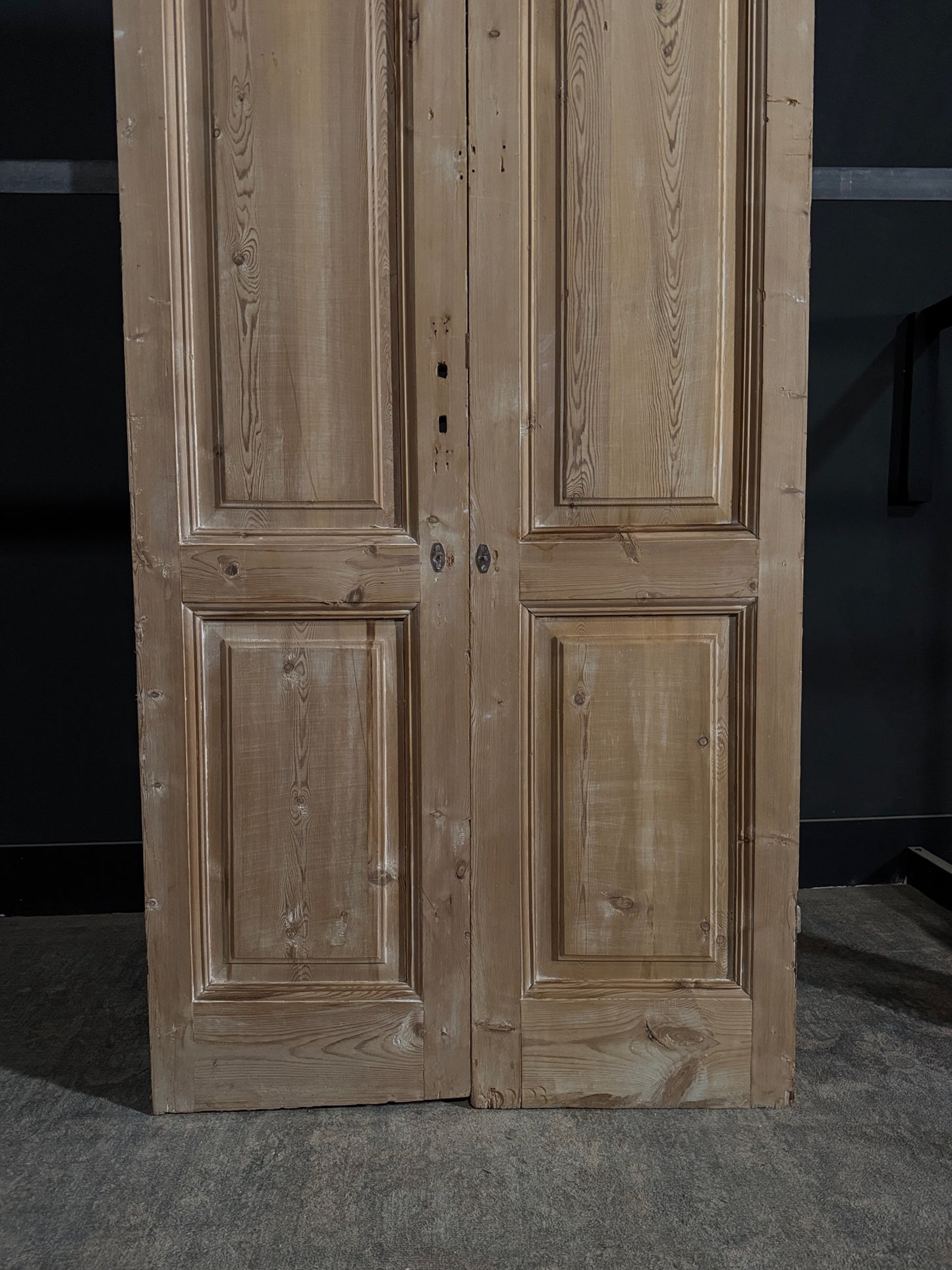 Antique 3 Panel Solid Double Doors - 41.25x104.5 - N352