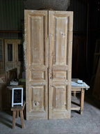 3 Panel Antique Solid French Doors - 42.5x88.5 J395