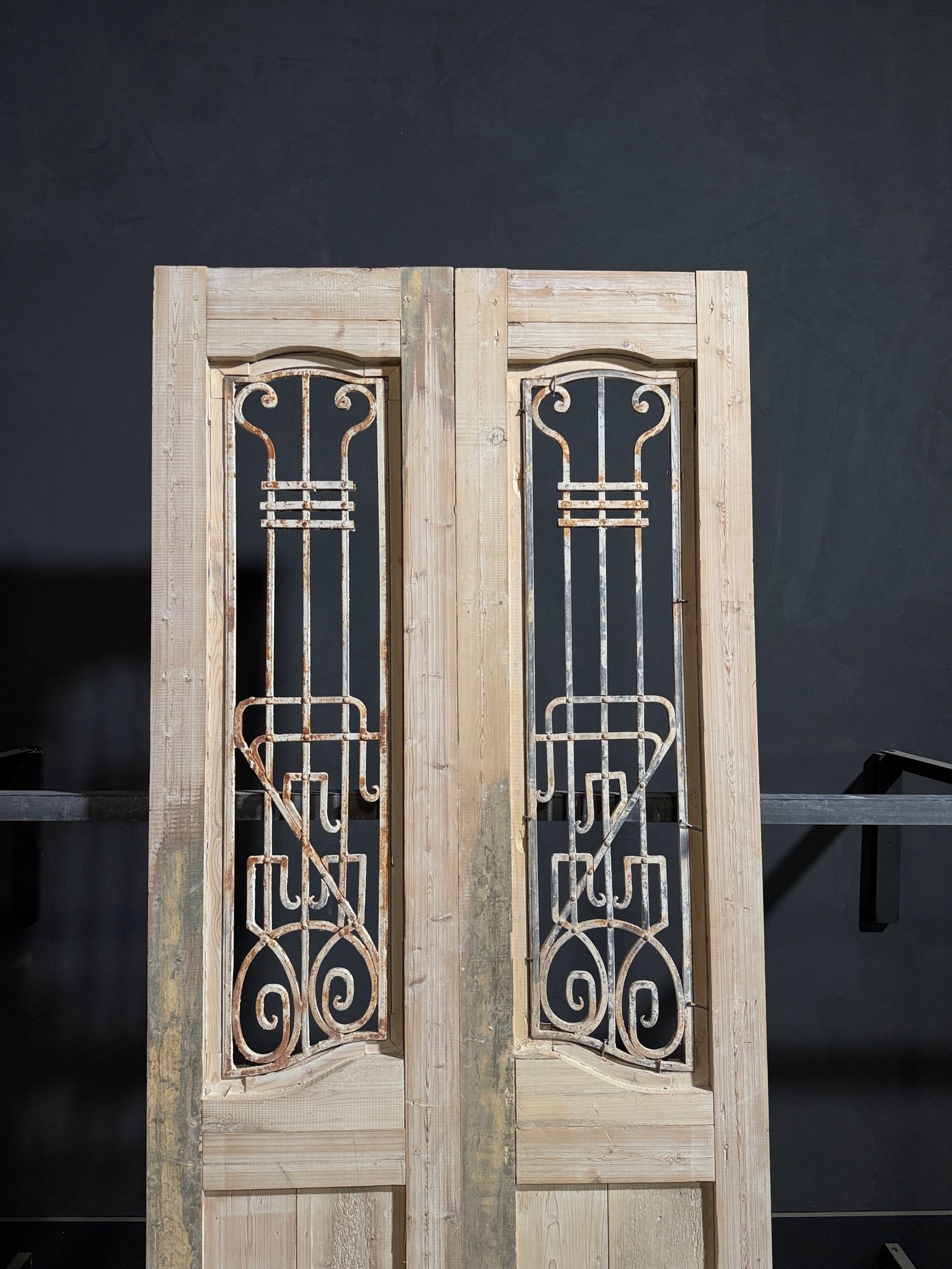 Antique Iron French Doors - 44.5x99.5 - N269