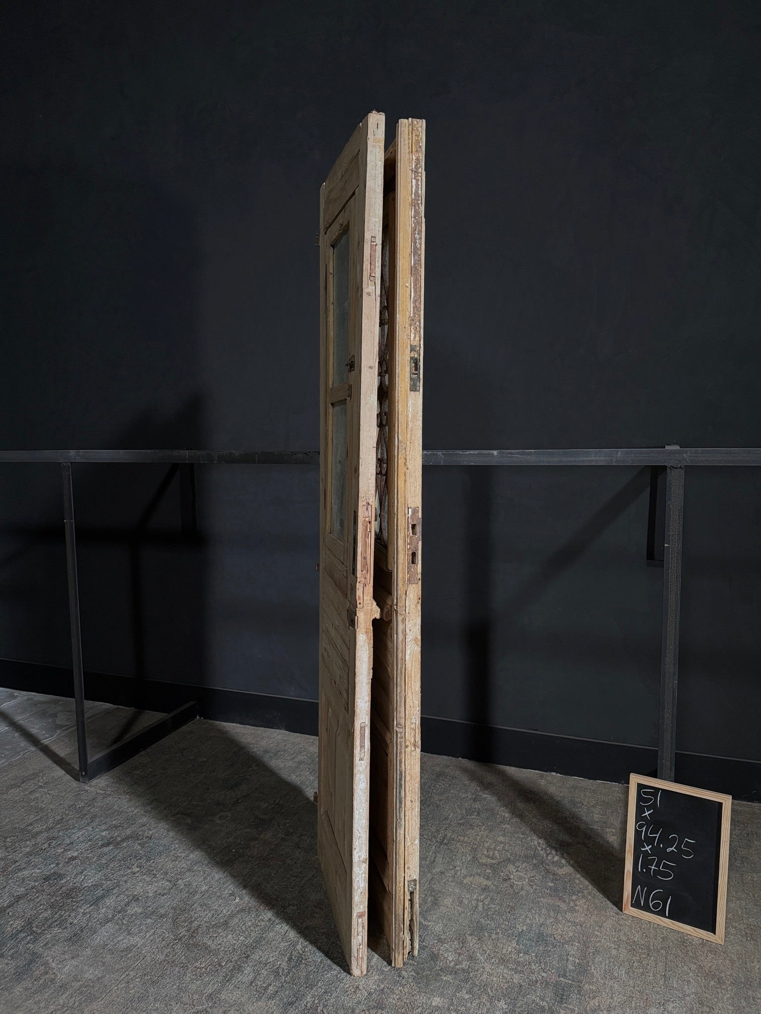 Antique Iron French Doors - 51x94.25 - N61