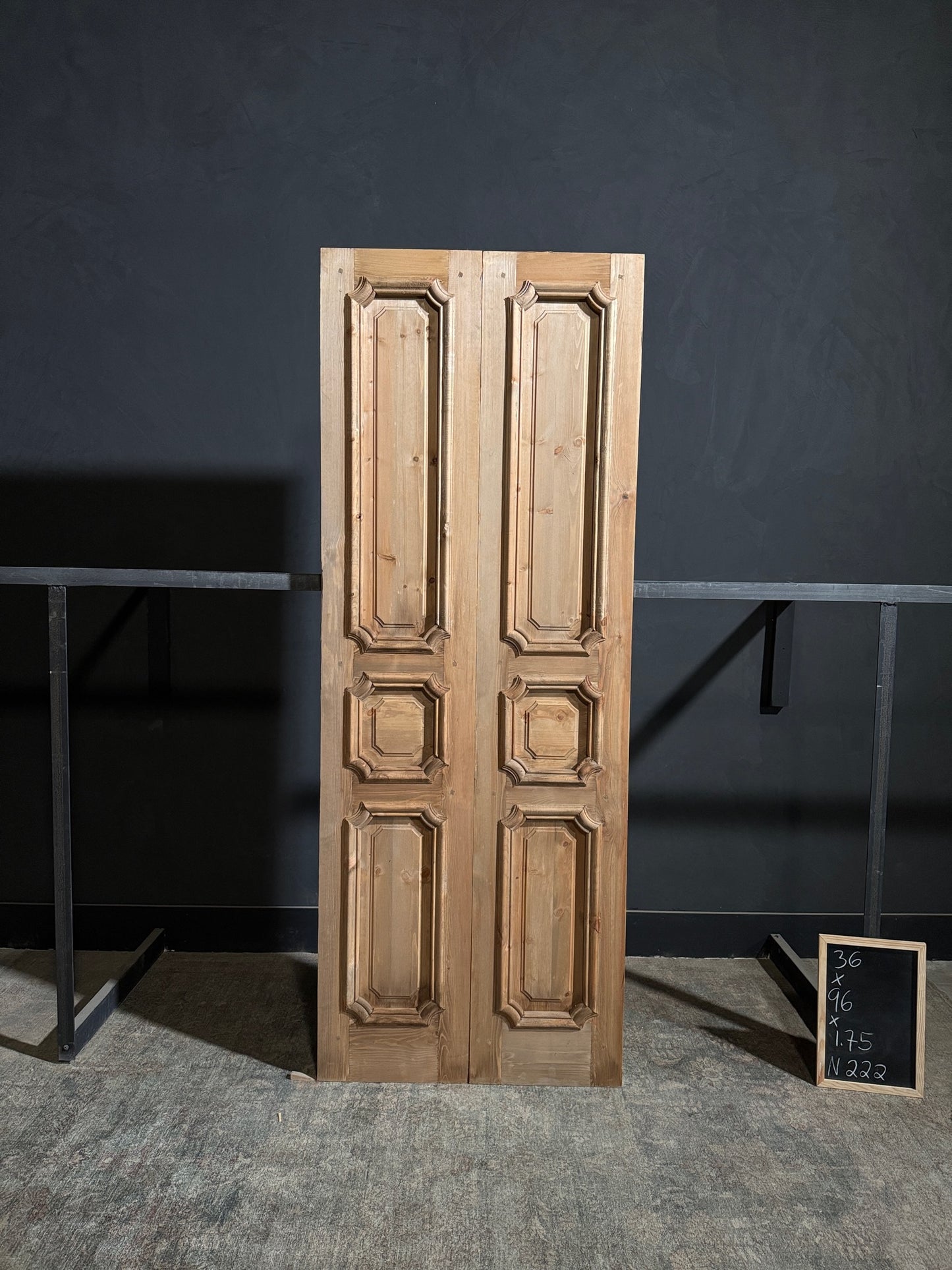 (The Edmund) Handcrafted Solid Wood French Doors - 36x96 N222