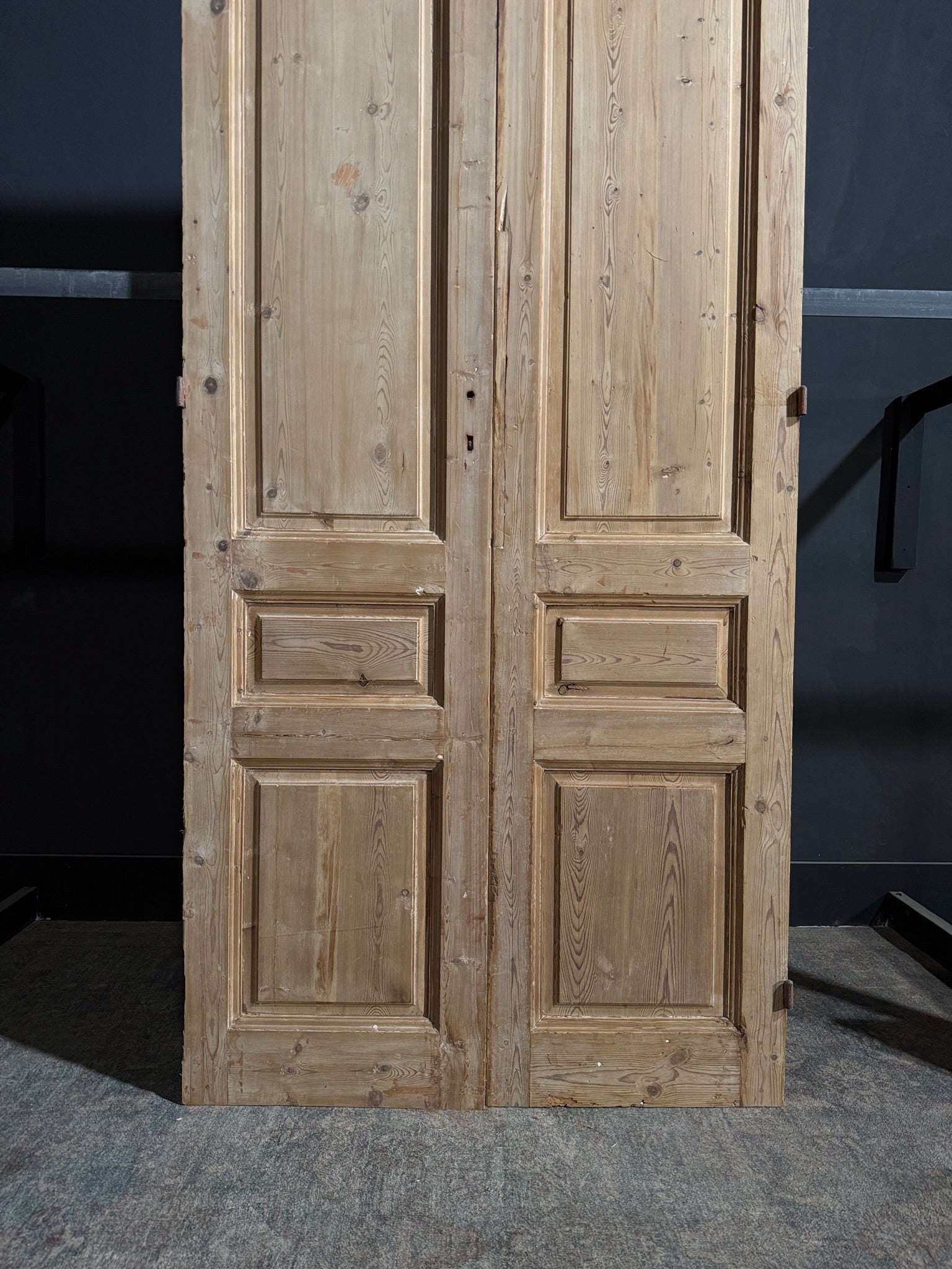 Antique 3 Panel Solid Double Doors - 43.5x98.75 - N161